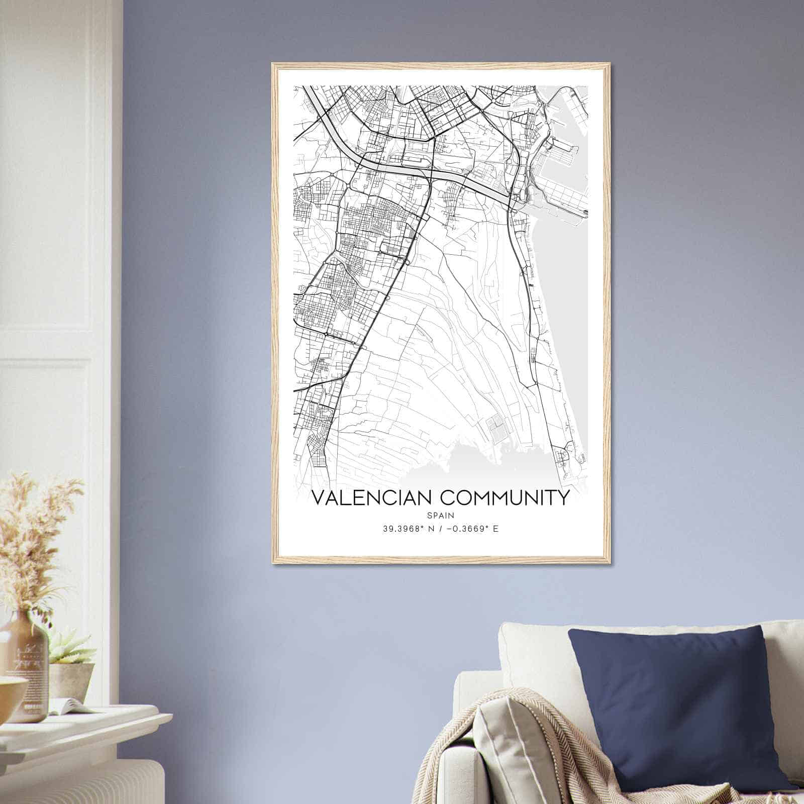 Deerfield Kansas Map Poster, Modern Home Decor Wall Art Print (Copy)