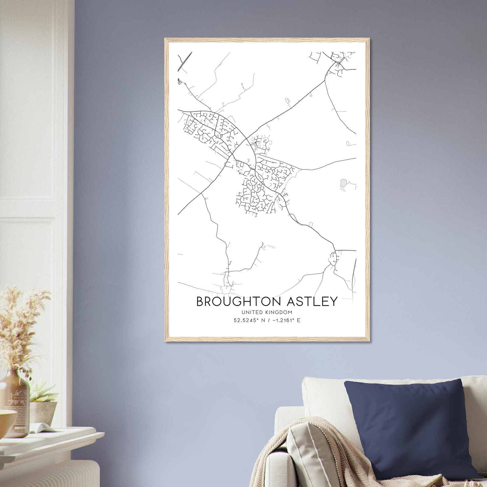 Deerfield Kansas Map Poster, Modern Home Decor Wall Art Print (Copy)