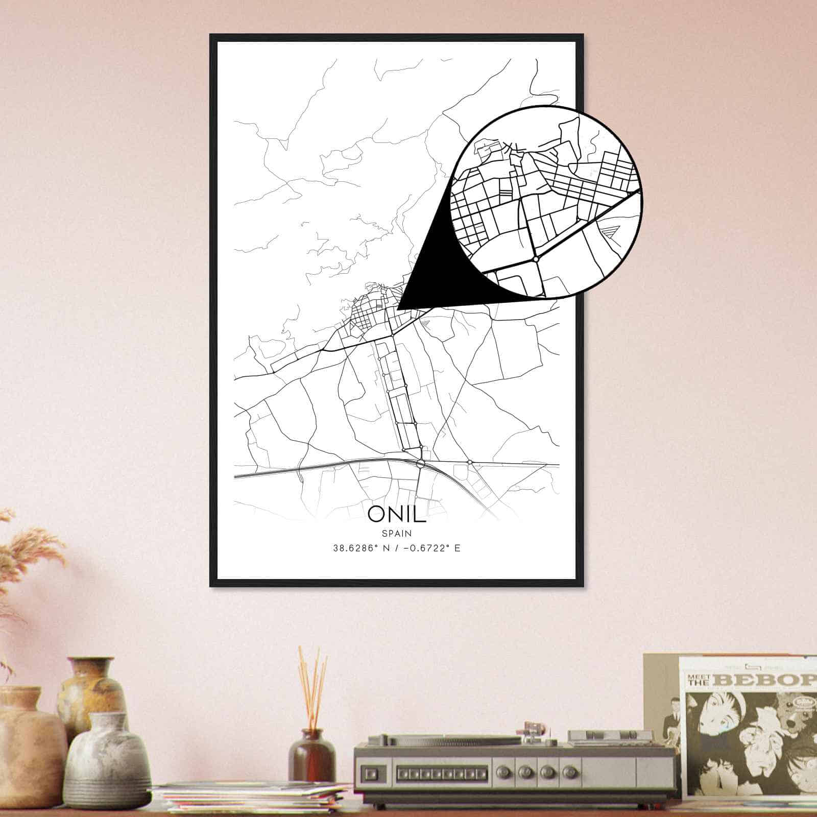 Deerfield Kansas Map Poster, Modern Home Decor Wall Art Print (Copy)