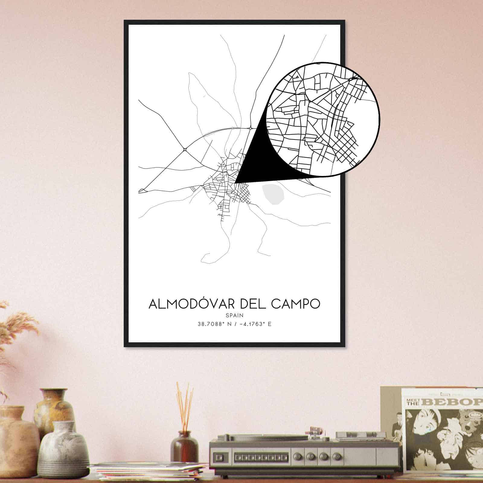 Deerfield Kansas Map Poster, Modern Home Decor Wall Art Print (Copy)