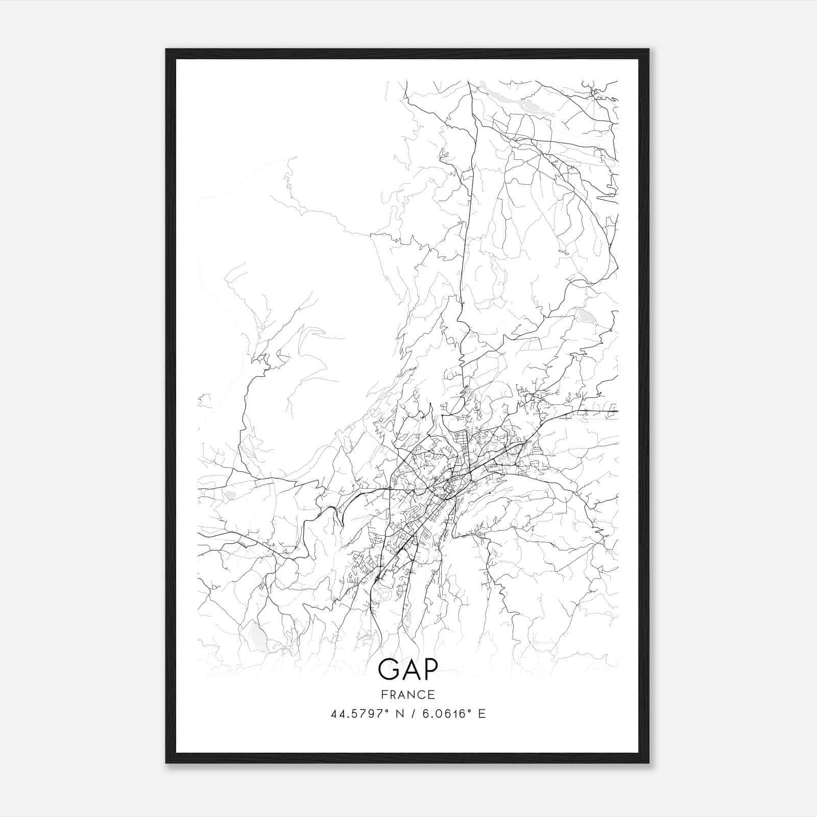 Gap France Map Poster, Modern Home Decor Wall Art Print