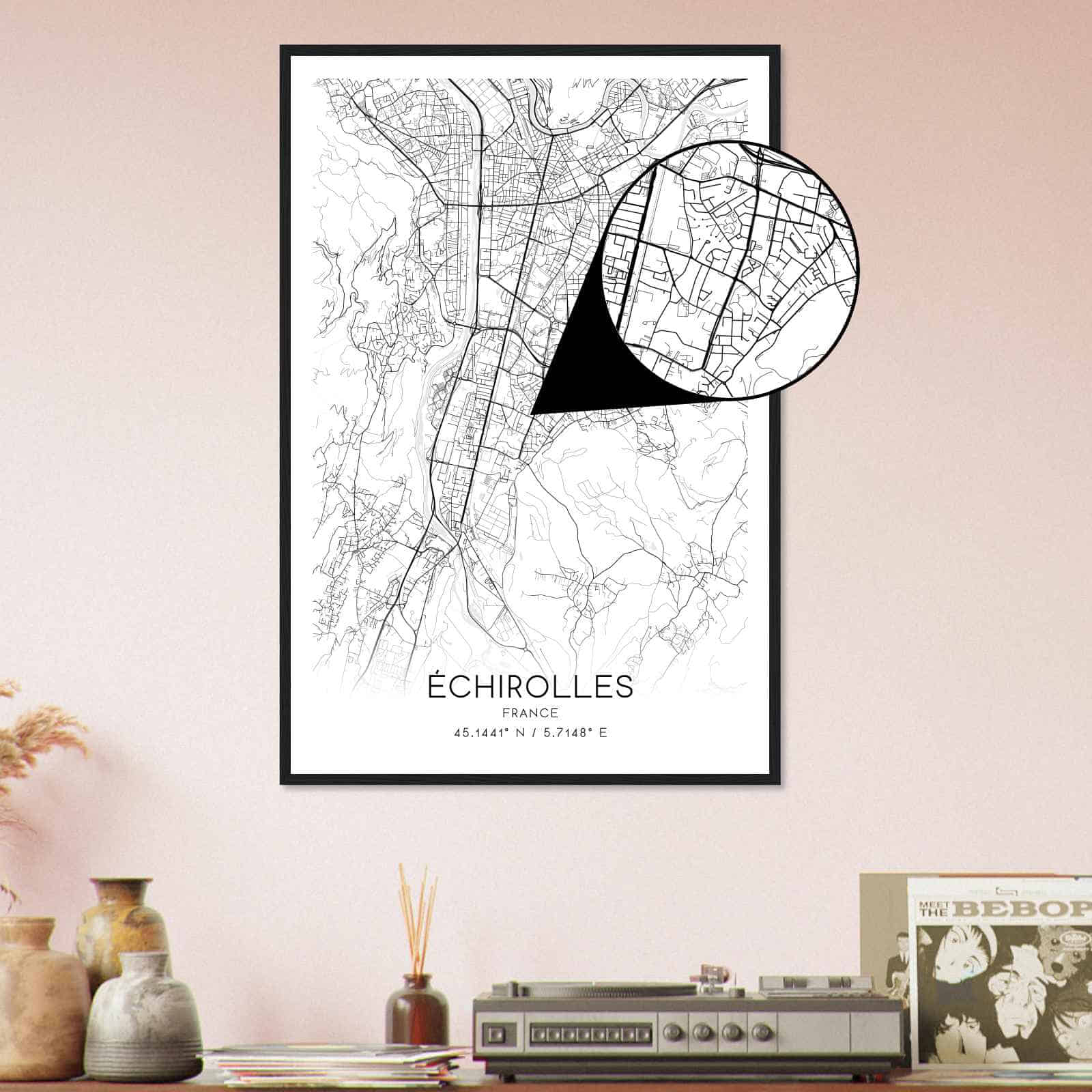 Deerfield Kansas Map Poster, Modern Home Decor Wall Art Print (Copy)
