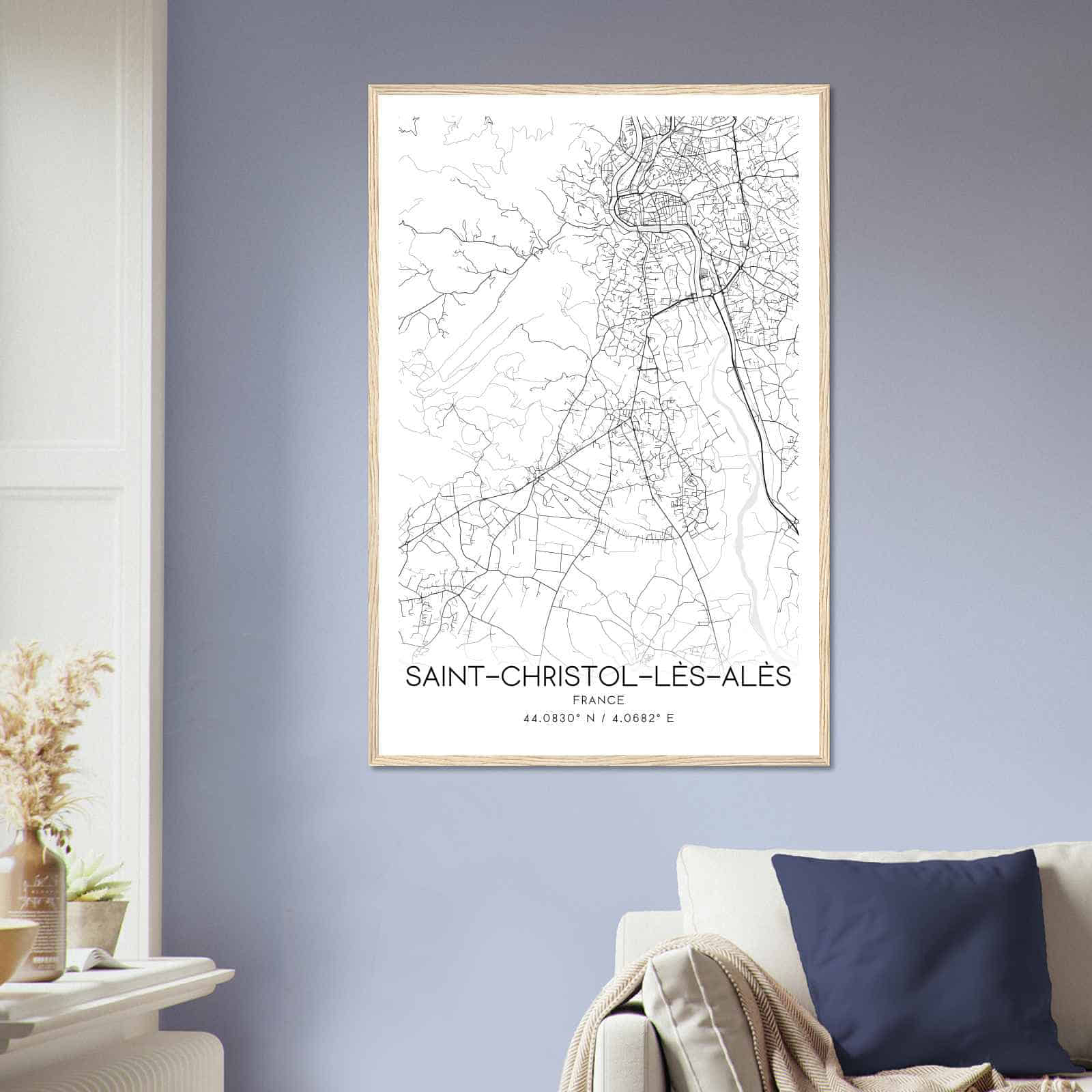 Deerfield Kansas Map Poster, Modern Home Decor Wall Art Print (Copy)