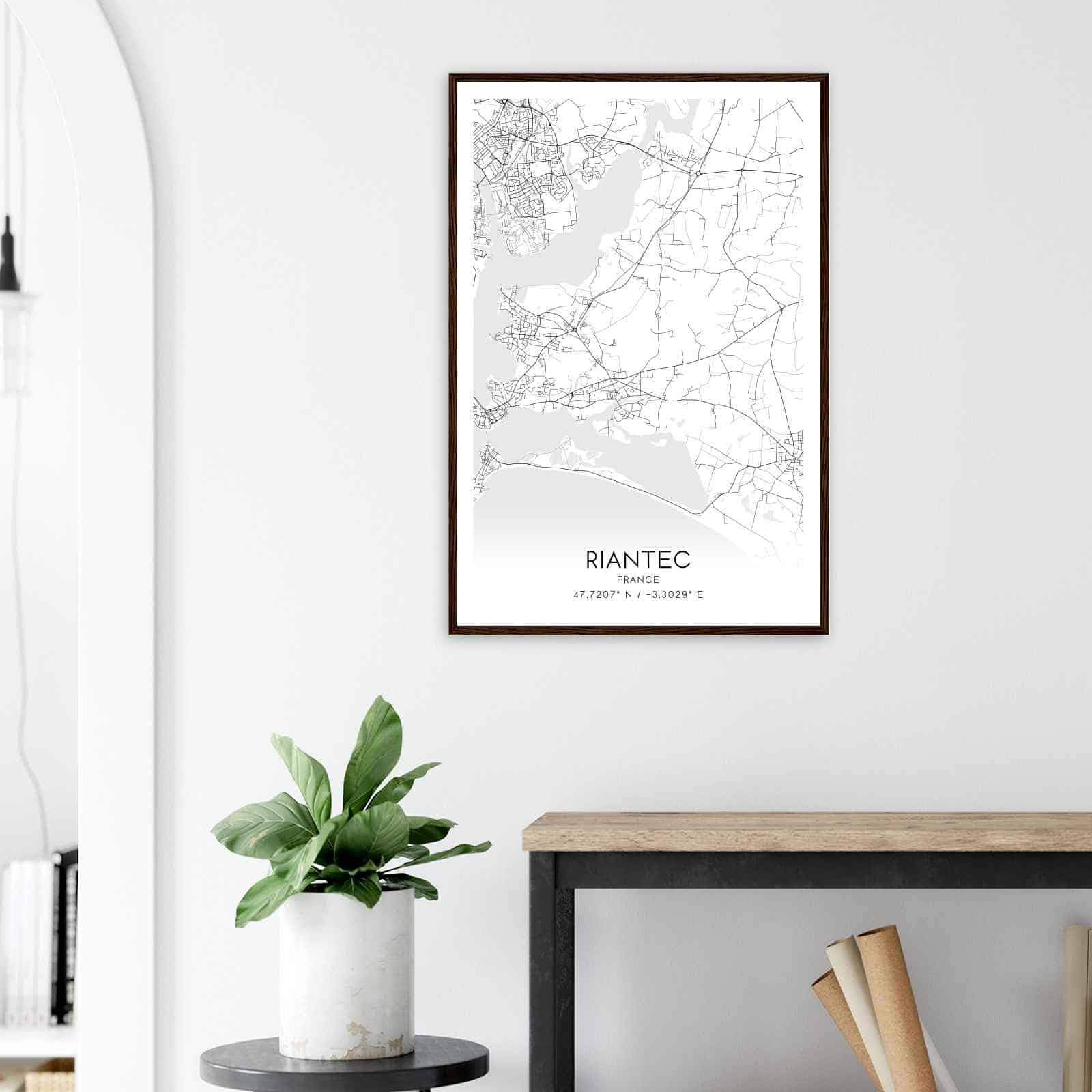 Deerfield Kansas Map Poster, Modern Home Decor Wall Art Print (Copy)