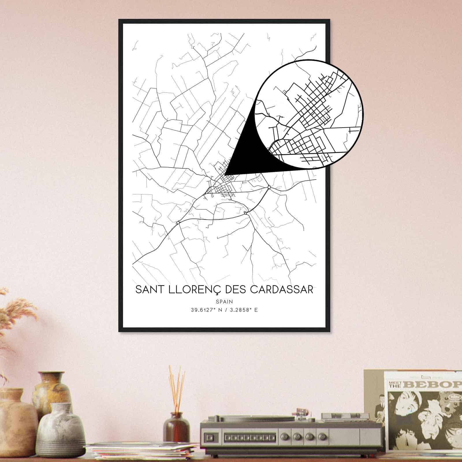 Deerfield Kansas Map Poster, Modern Home Decor Wall Art Print (Copy)