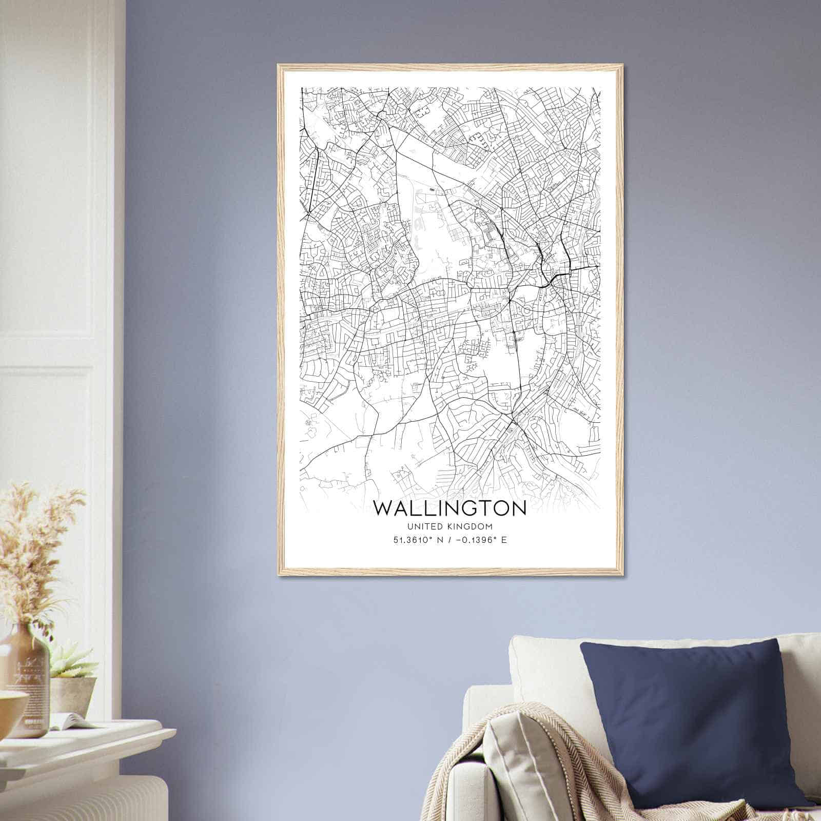 Deerfield Kansas Map Poster, Modern Home Decor Wall Art Print (Copy)