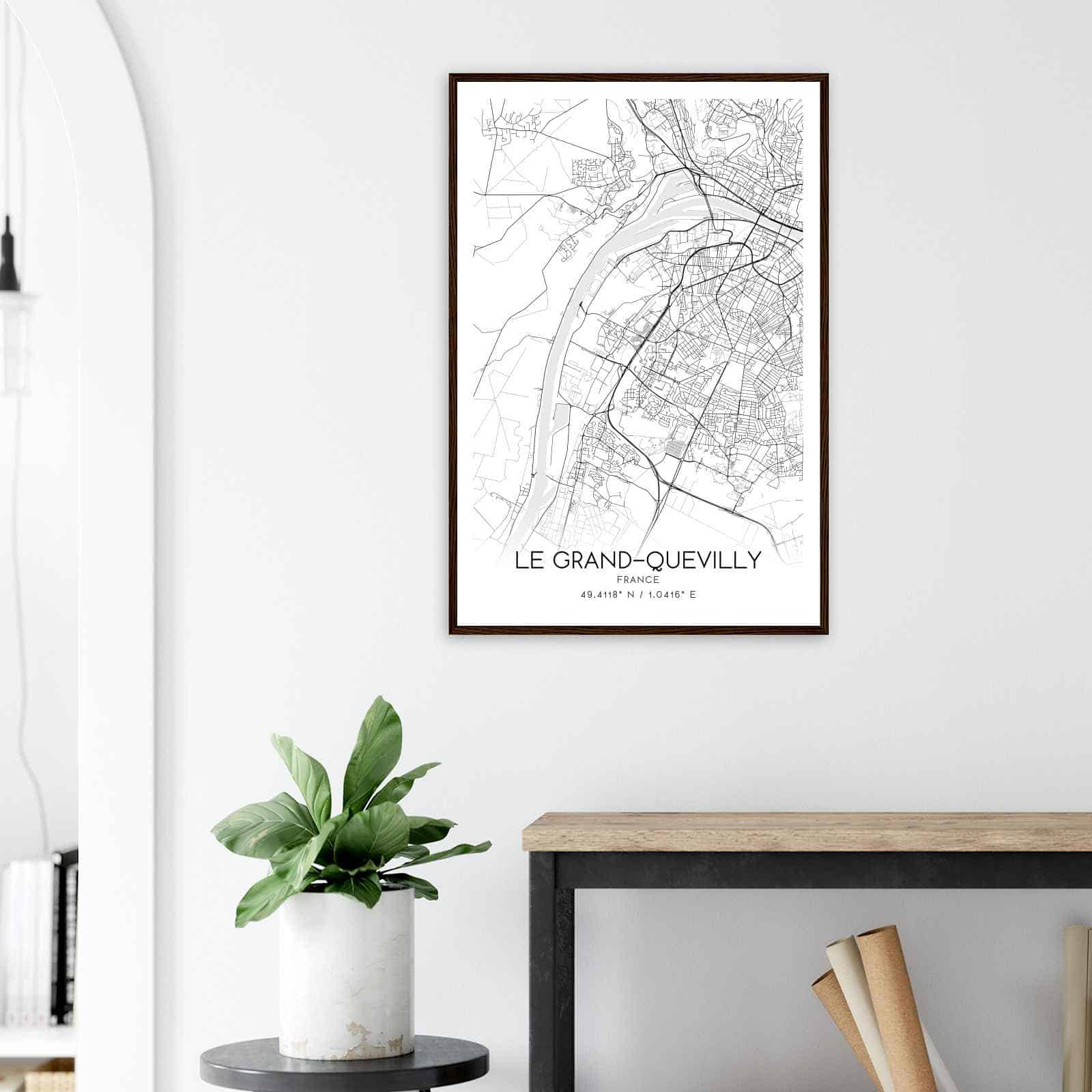 Deerfield Kansas Map Poster, Modern Home Decor Wall Art Print (Copy)