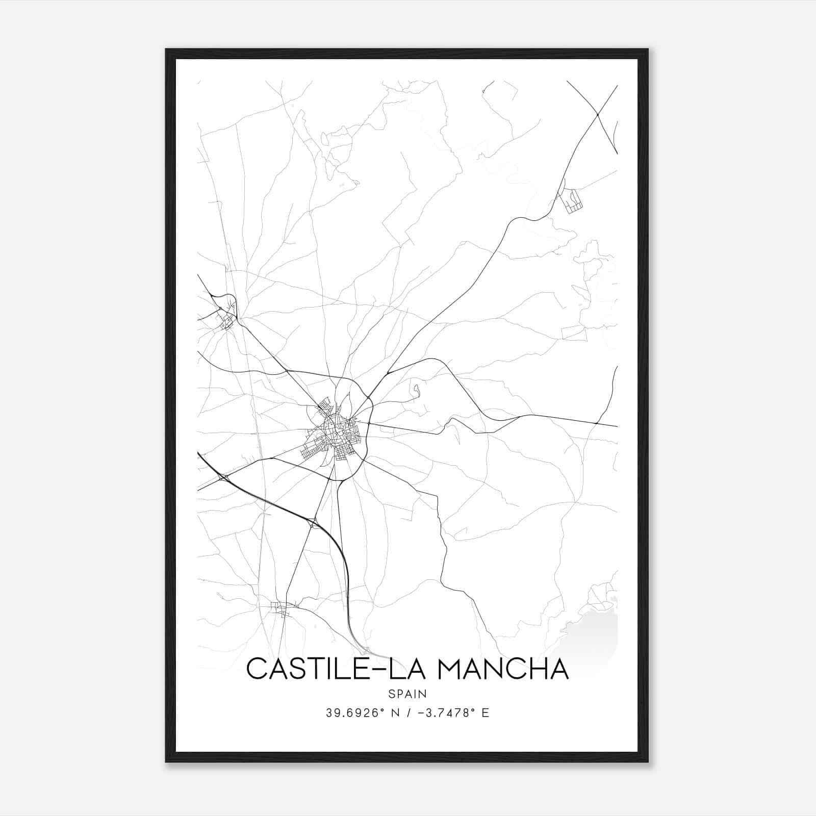 Mora Spain Map Poster, Modern Home Decor Wall Art Print