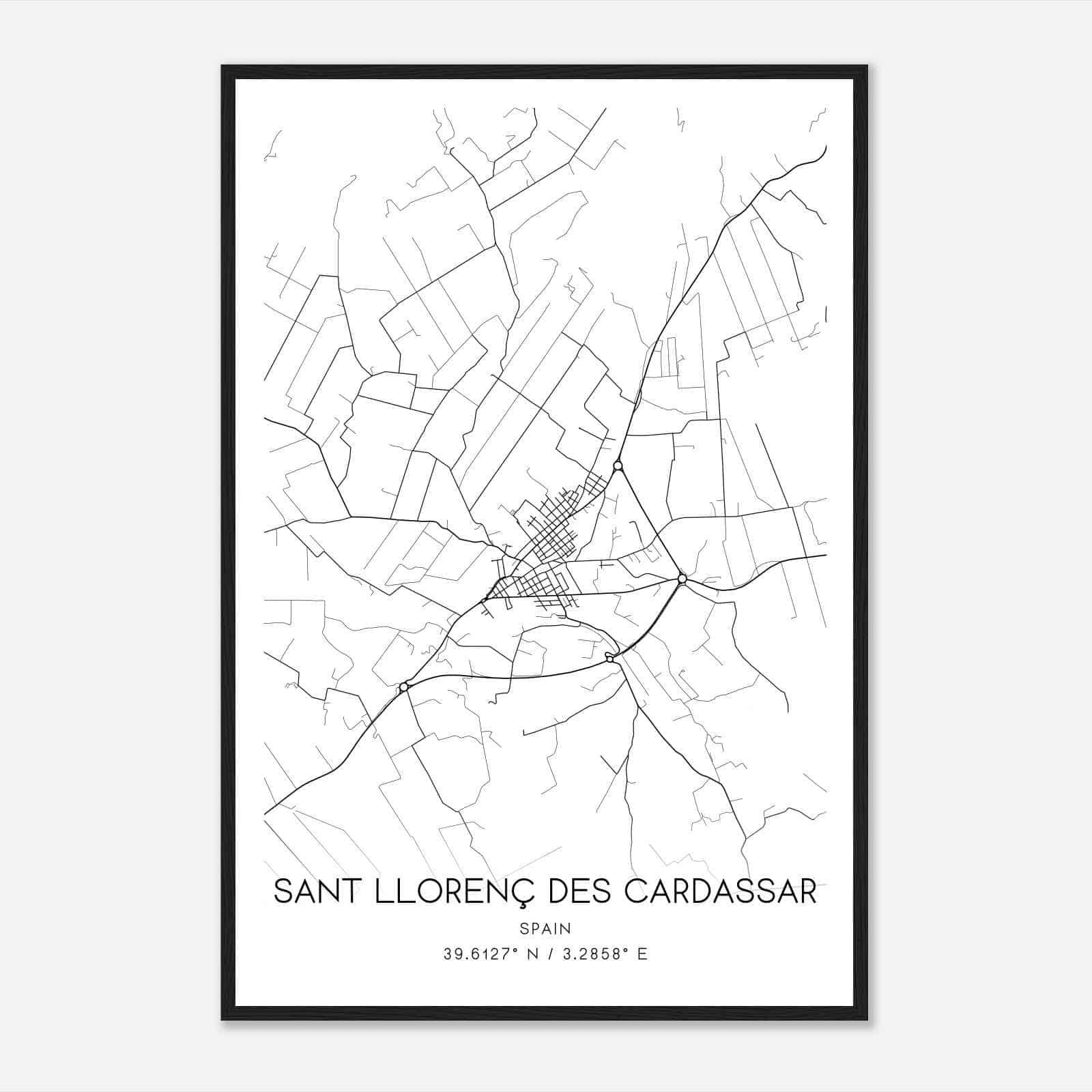 San Lorenzo de Descardazar Spain Map Poster, Modern Home Decor Wall Art Print