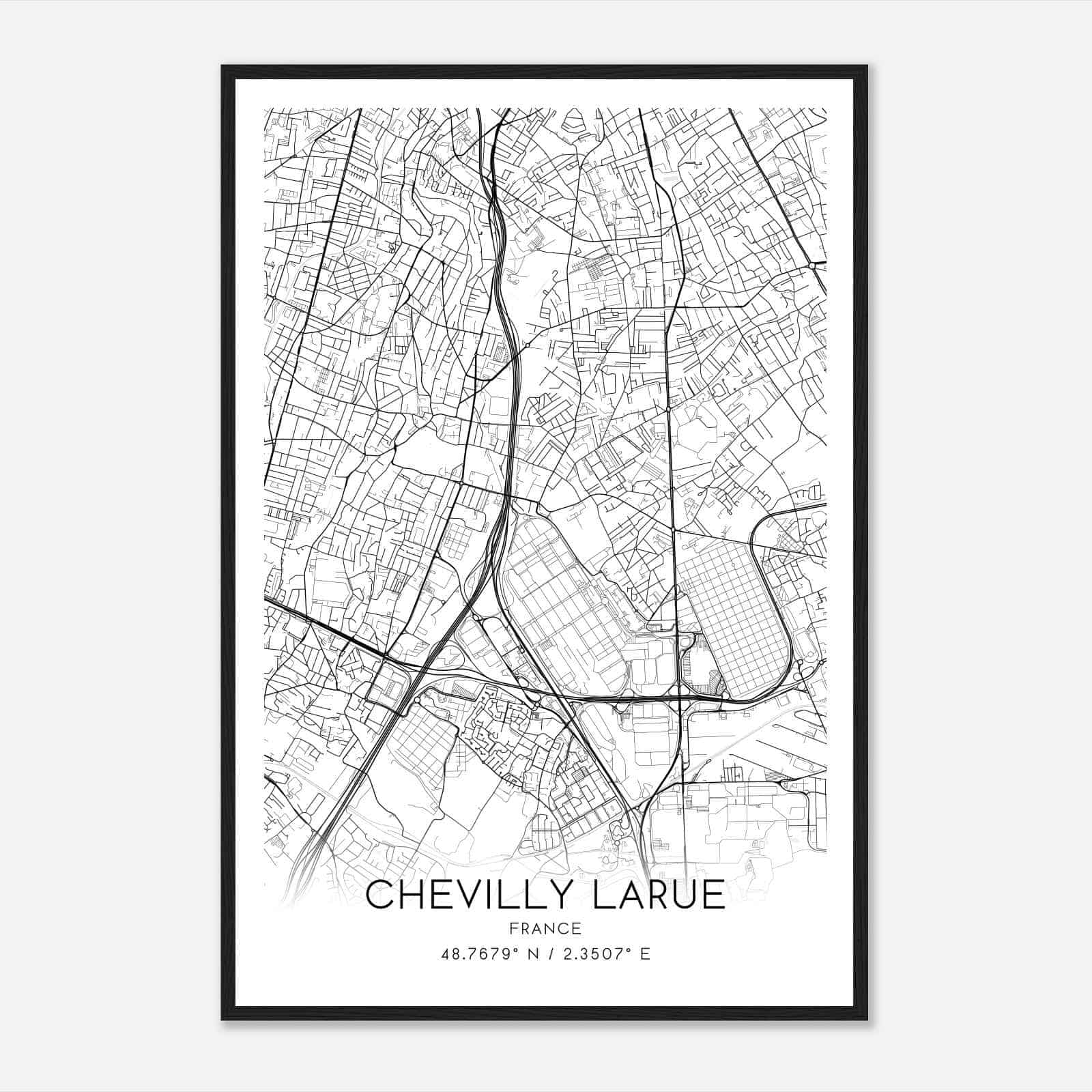 Chevilly-Larue France Map Poster, Modern Home Decor Wall Art Print Chevilly-Larue France Map Poster, Modern Home Decor Wall Art Print