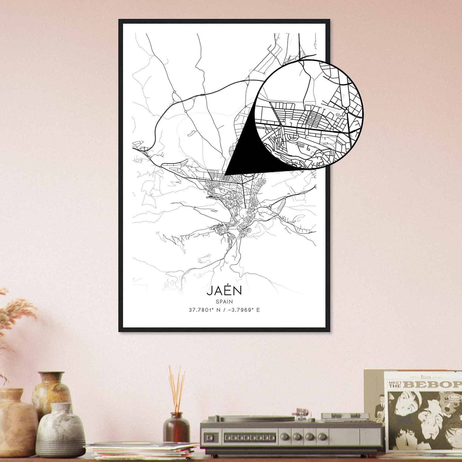 Deerfield Kansas Map Poster, Modern Home Decor Wall Art Print (Copy)