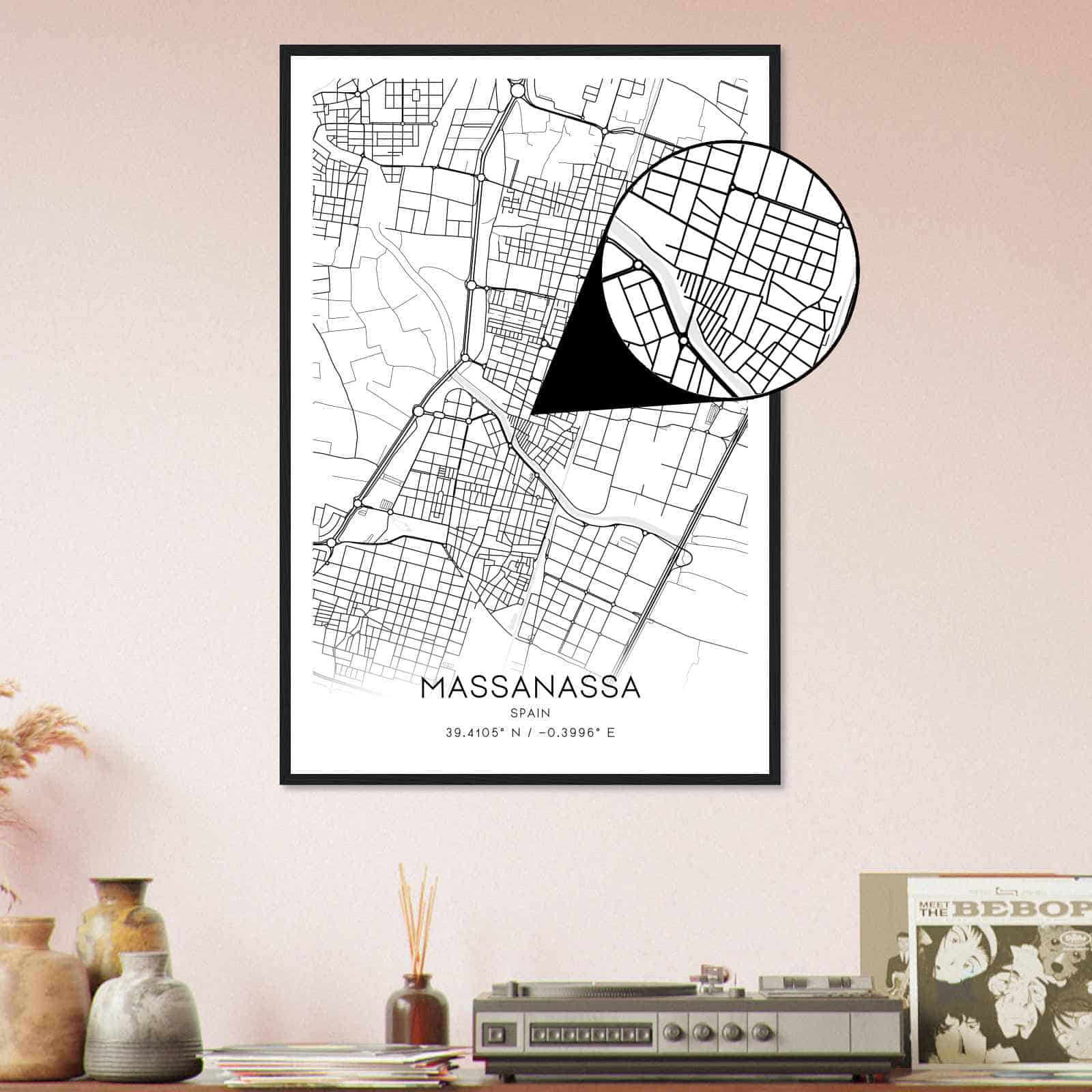 Deerfield Kansas Map Poster, Modern Home Decor Wall Art Print (Copy)