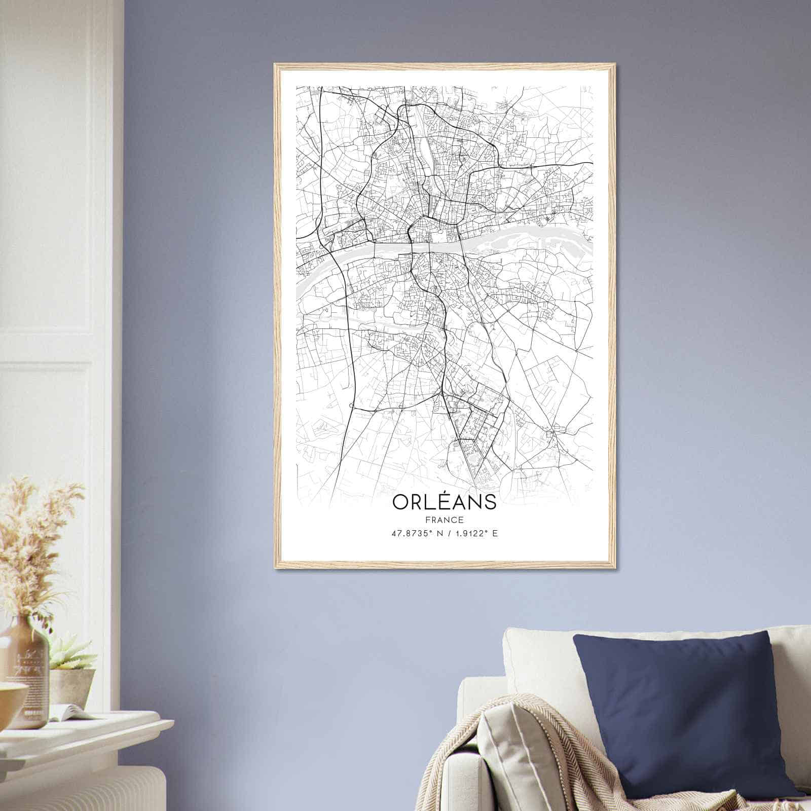 Deerfield Kansas Map Poster, Modern Home Decor Wall Art Print (Copy)