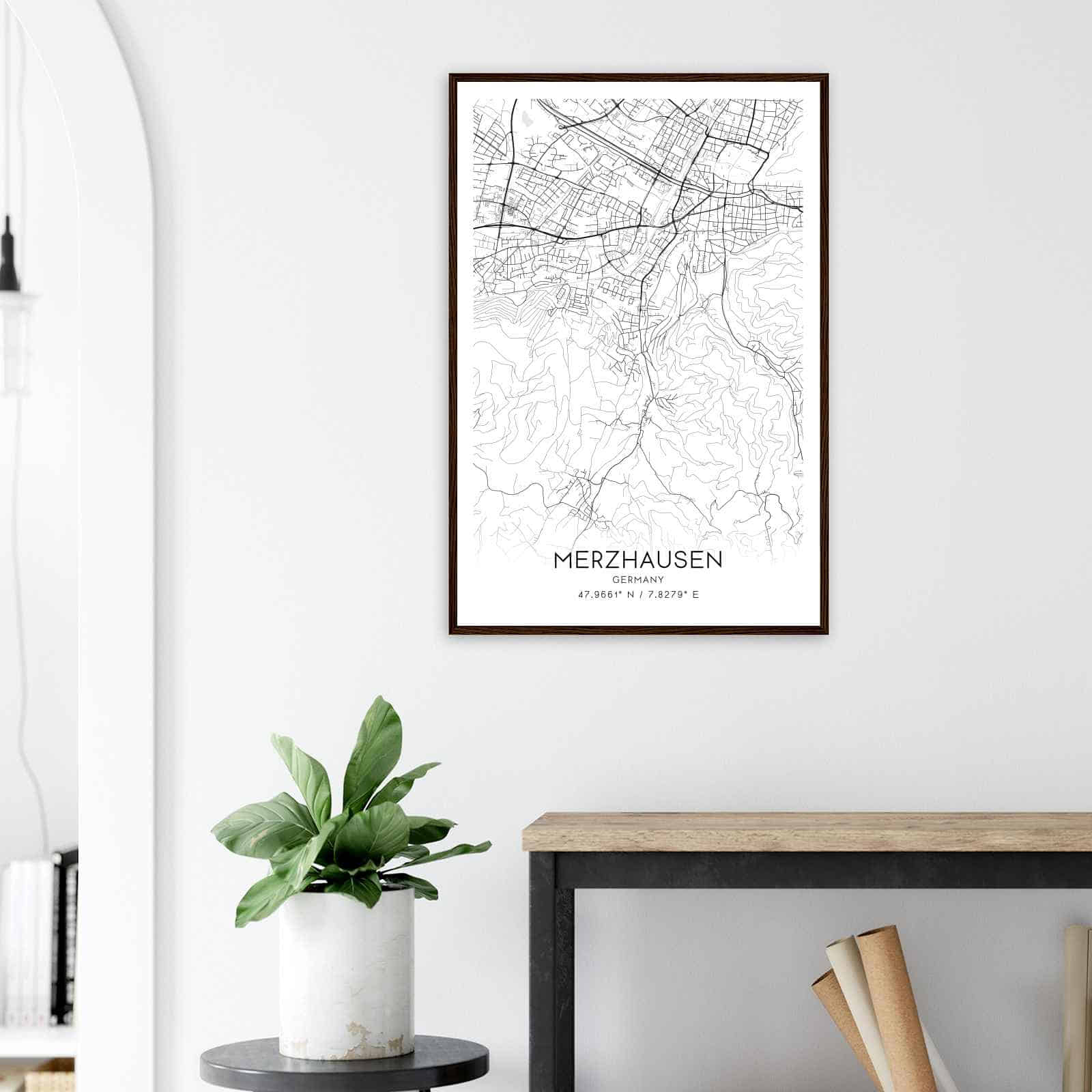 Deerfield Kansas Map Poster, Modern Home Decor Wall Art Print (Copy)