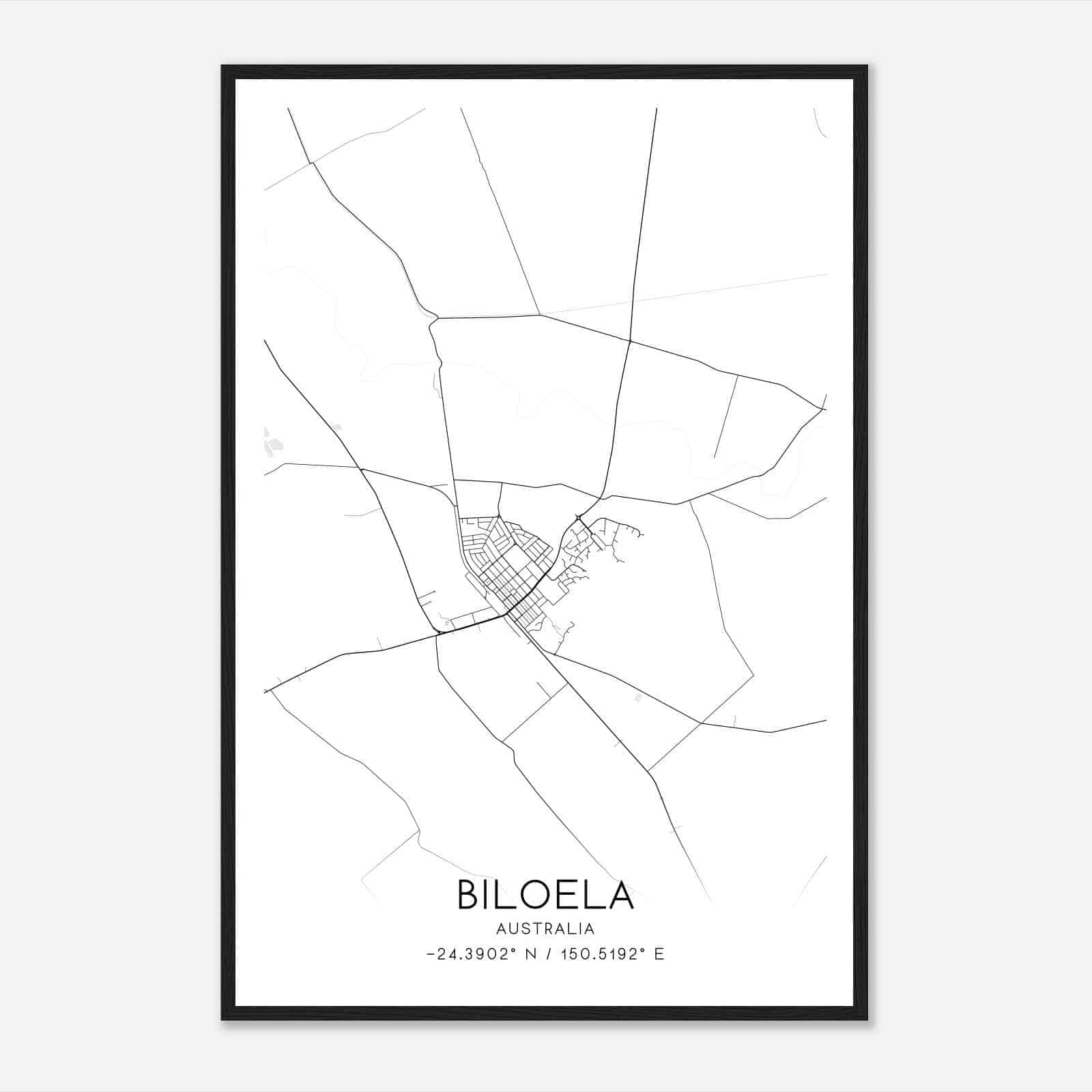 Custom Biloela Australia Map Poster Mapmory