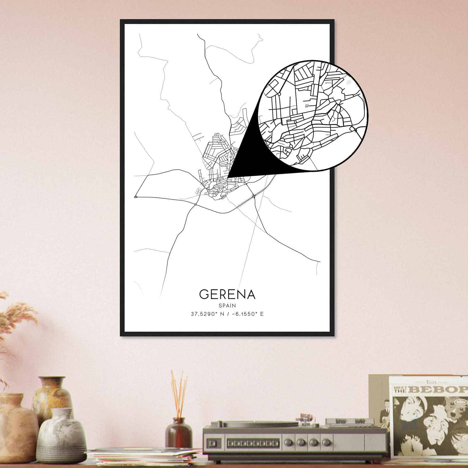 Deerfield Kansas Map Poster, Modern Home Decor Wall Art Print (Copy)
