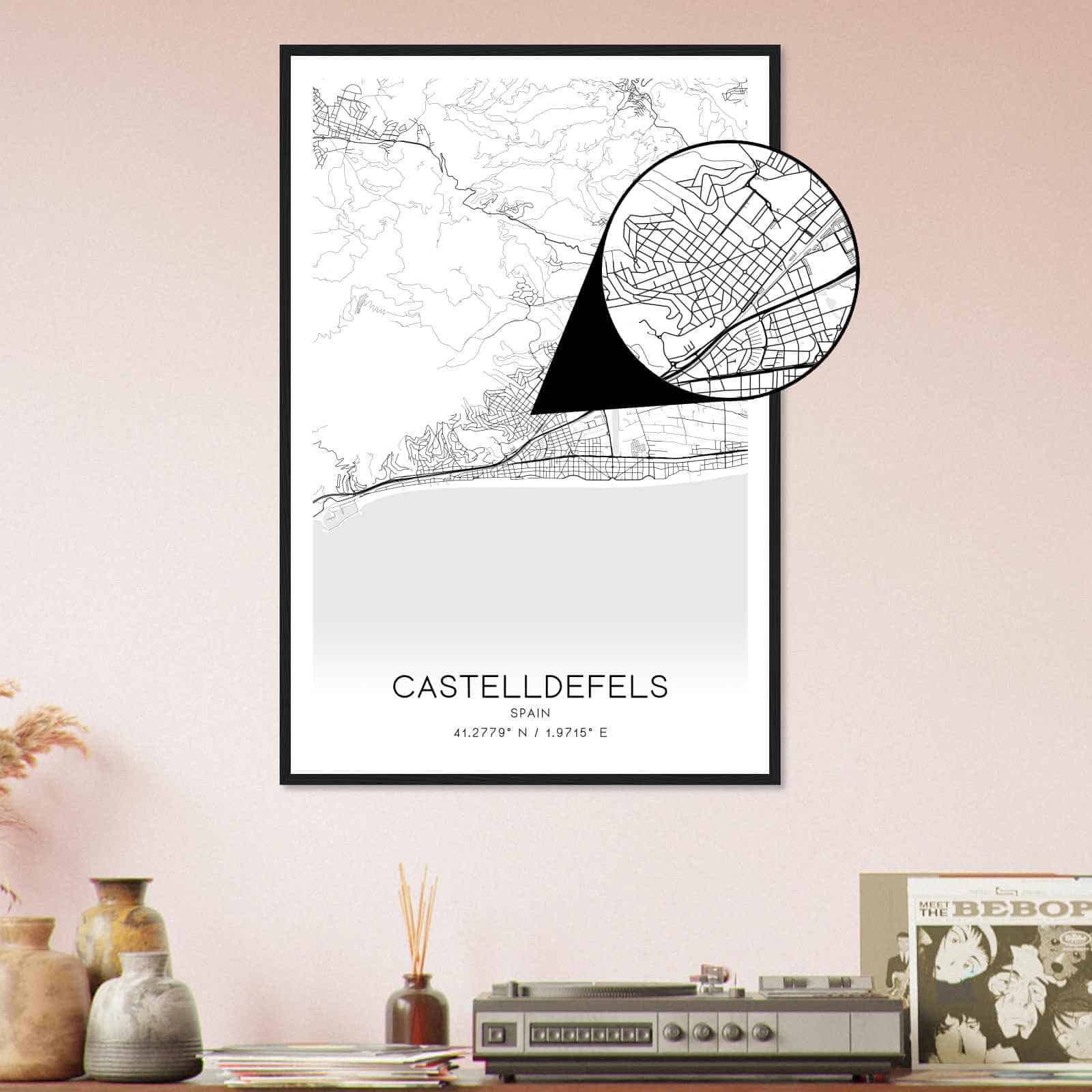 Deerfield Kansas Map Poster, Modern Home Decor Wall Art Print (Copy)