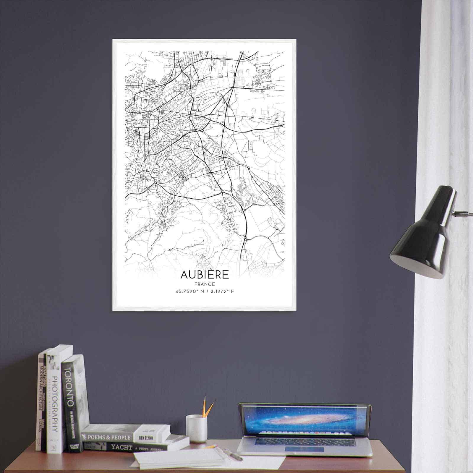 Deerfield Kansas Map Poster, Modern Home Decor Wall Art Print (Copy)