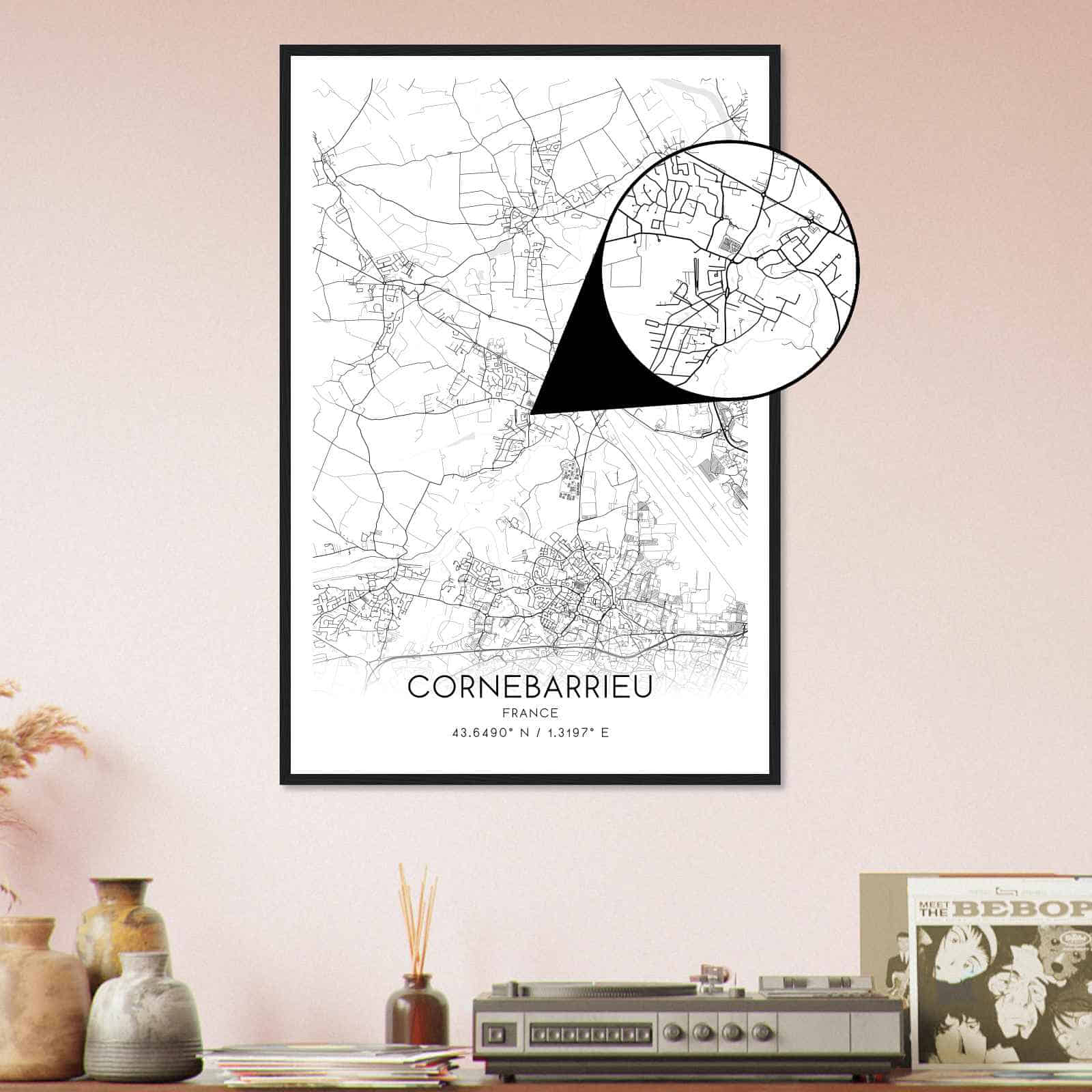 Deerfield Kansas Map Poster, Modern Home Decor Wall Art Print (Copy)