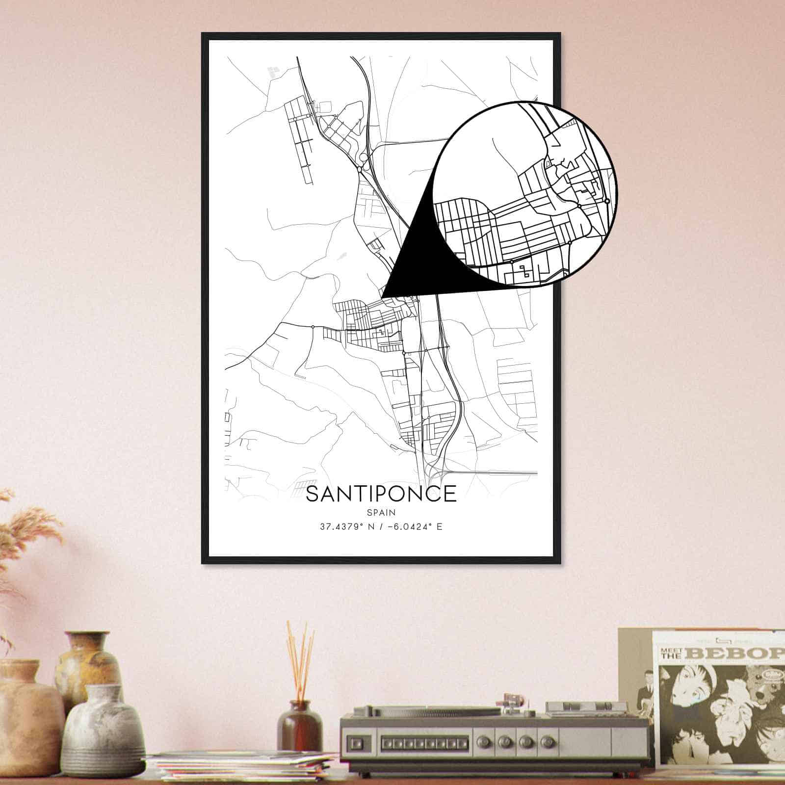 Deerfield Kansas Map Poster, Modern Home Decor Wall Art Print (Copy)