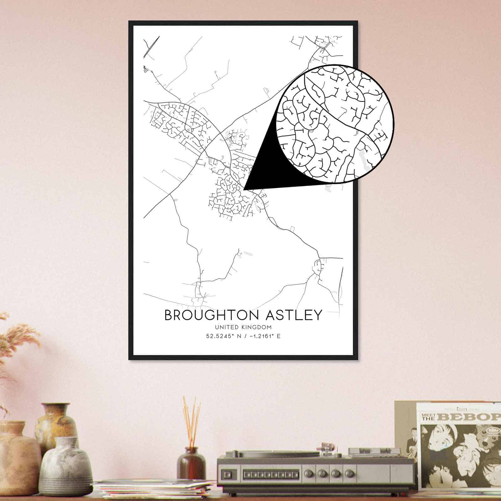 Deerfield Kansas Map Poster, Modern Home Decor Wall Art Print (Copy)