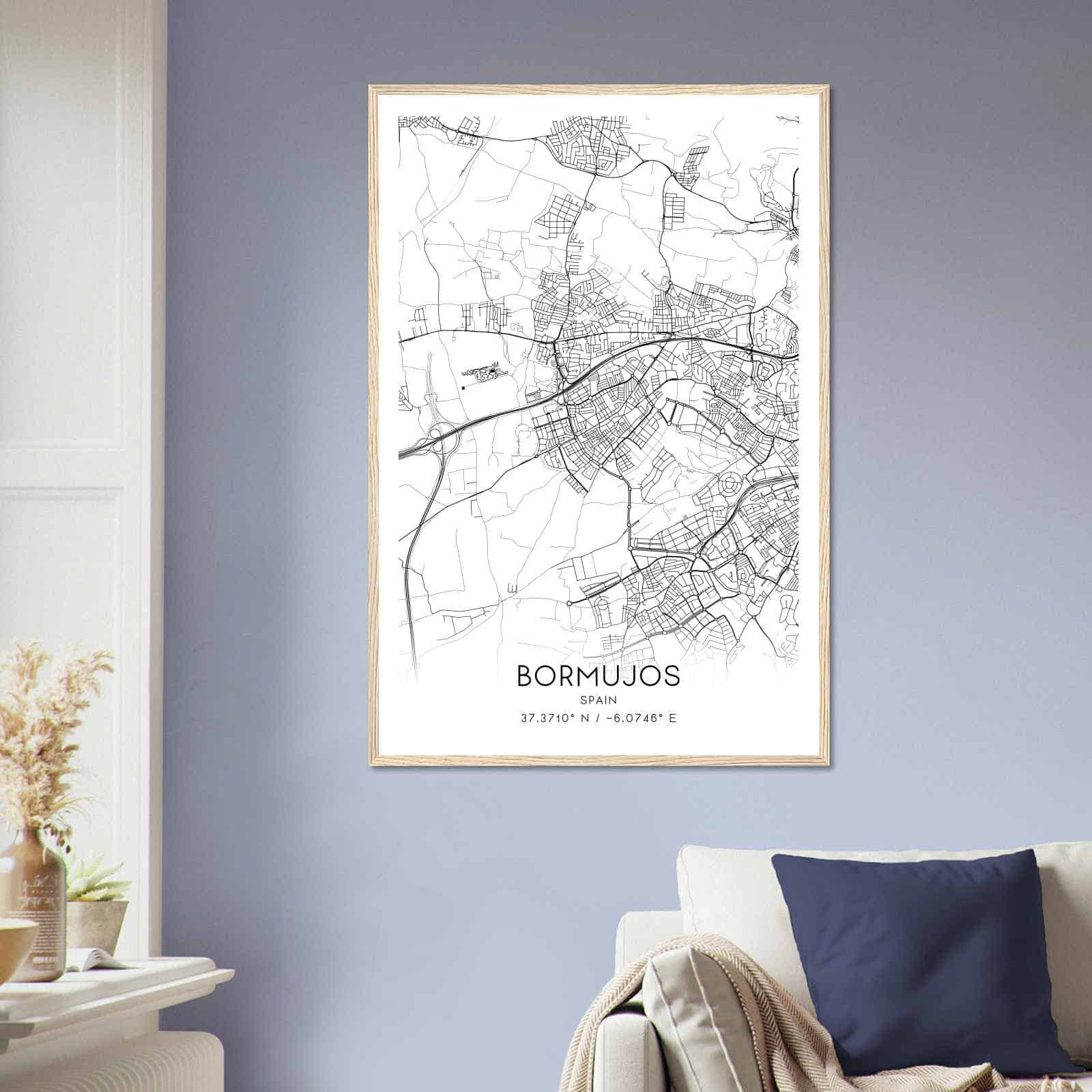 Deerfield Kansas Map Poster, Modern Home Decor Wall Art Print (Copy)