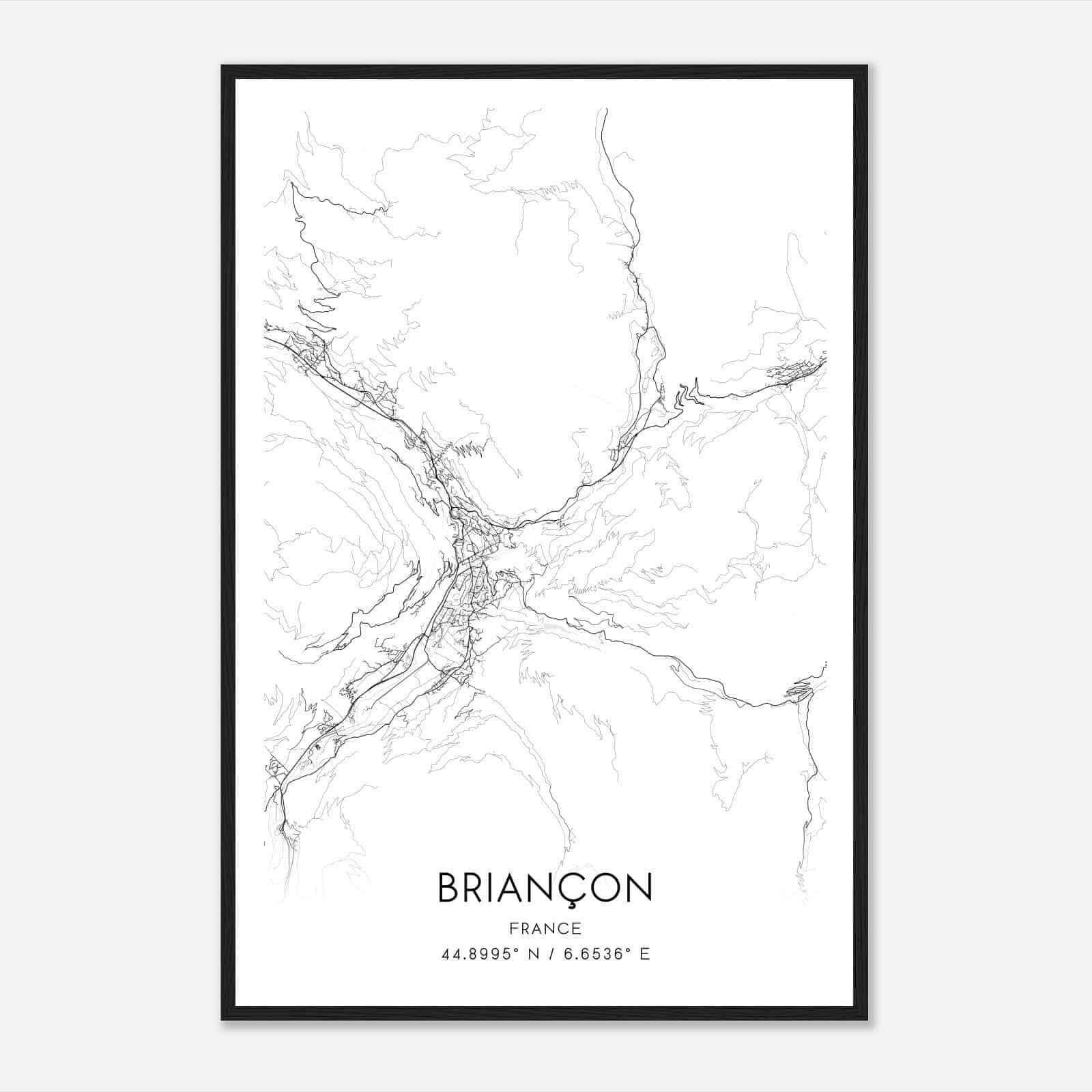Briancon France Map Poster, Modern Home Decor Wall Art Print Briancon France Map Poster, Modern Home Decor Wall Art Print