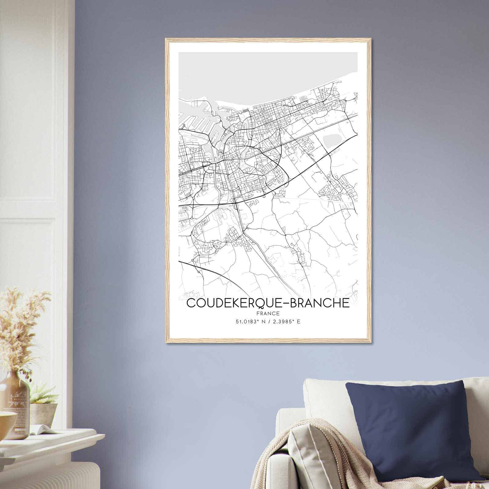 Deerfield Kansas Map Poster, Modern Home Decor Wall Art Print (Copy)
