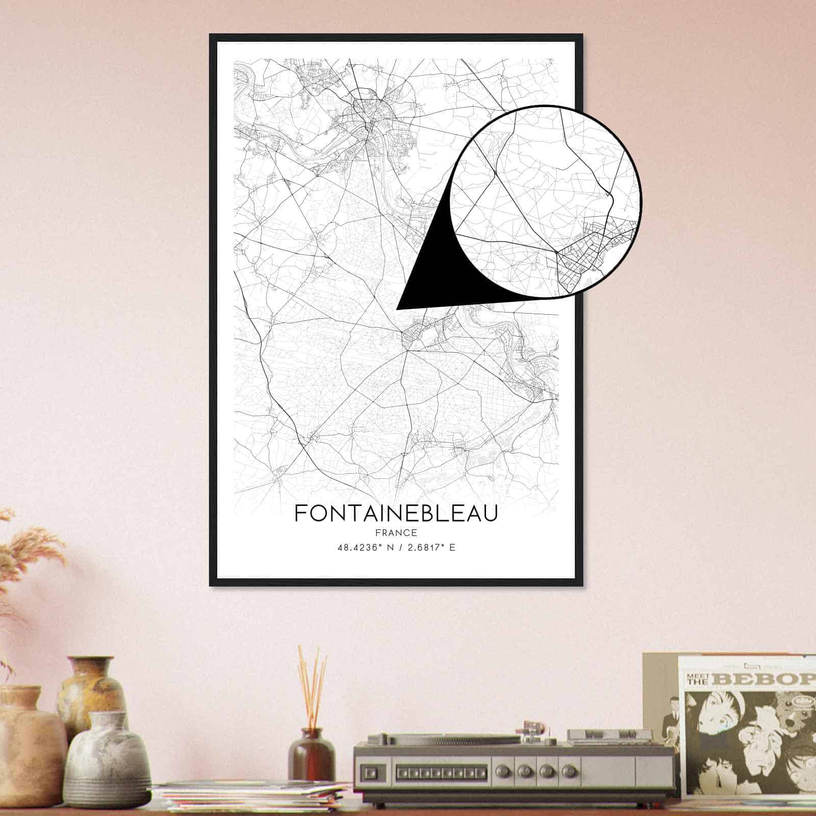 Deerfield Kansas Map Poster, Modern Home Decor Wall Art Print (Copy)