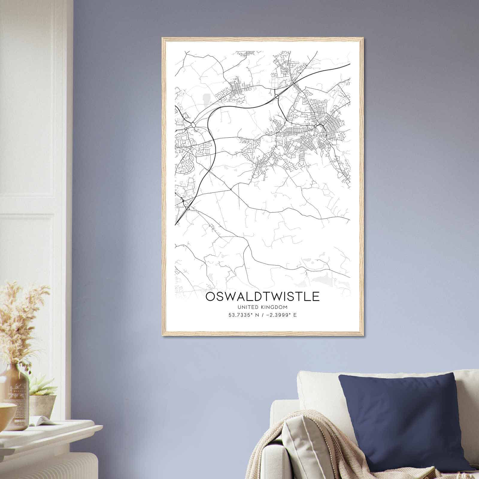 Deerfield Kansas Map Poster, Modern Home Decor Wall Art Print (Copy)
