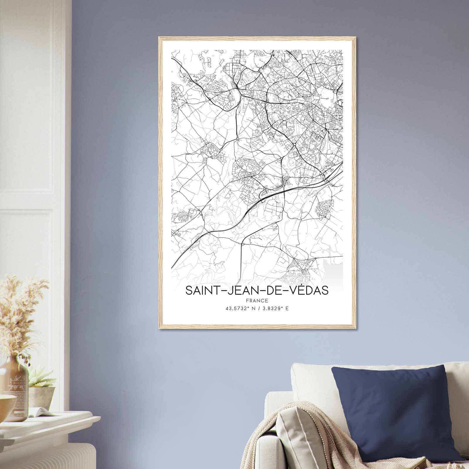 Deerfield Kansas Map Poster, Modern Home Decor Wall Art Print (Copy)