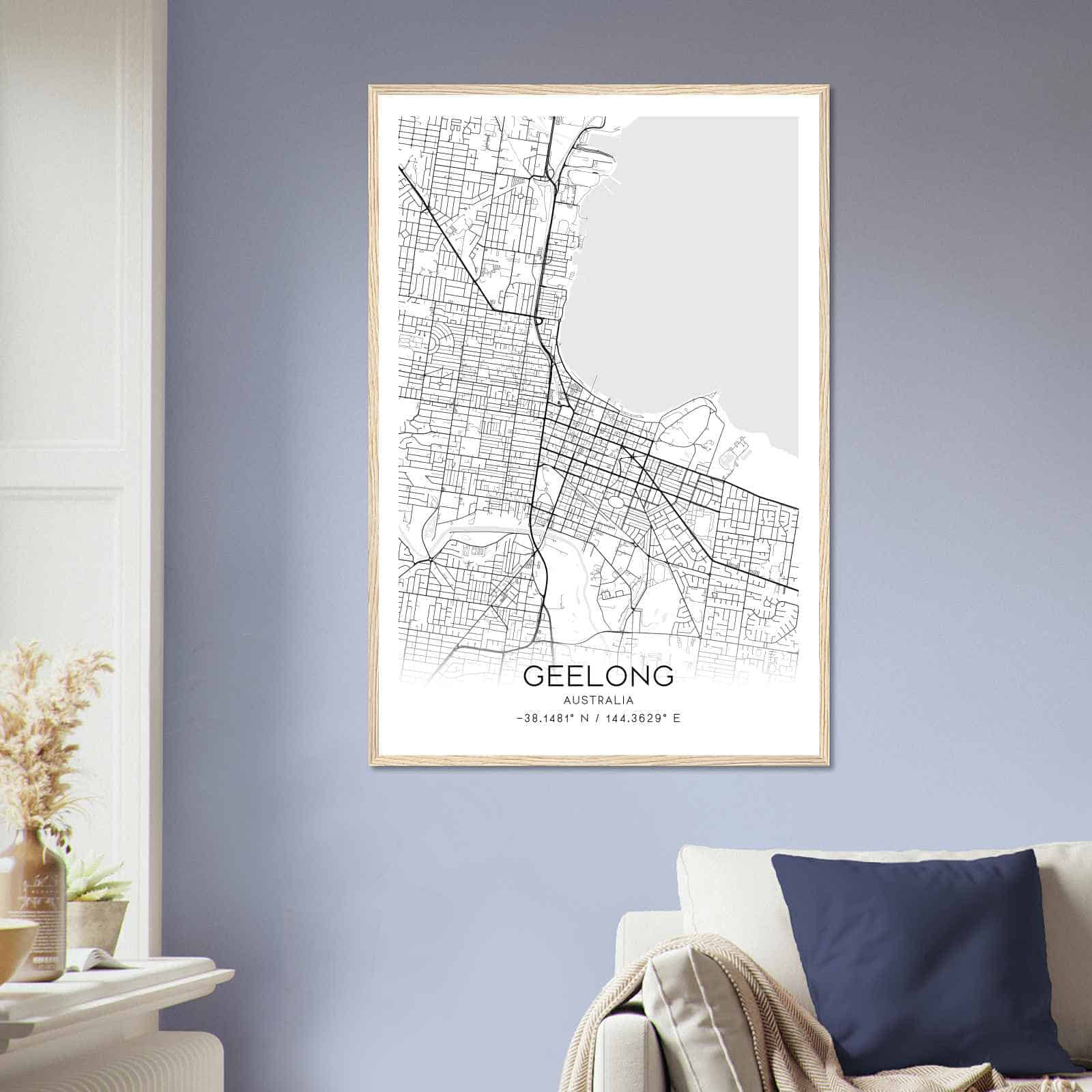 Deerfield Kansas Map Poster, Modern Home Decor Wall Art Print (Copy)