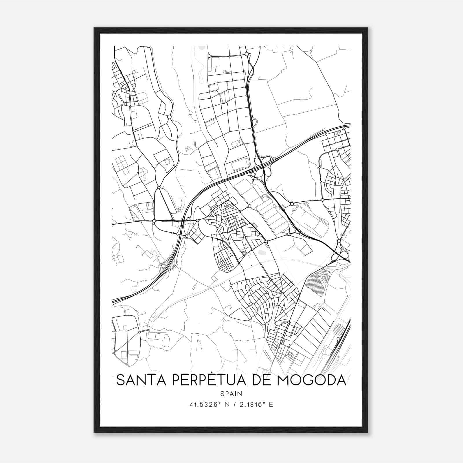 Santa Perpetua de Moguda Spain Map Poster, Modern Home Decor Wall Art Print Santa Perpetua de Moguda Spain Map Poster, Modern Home Decor Wall Art Print