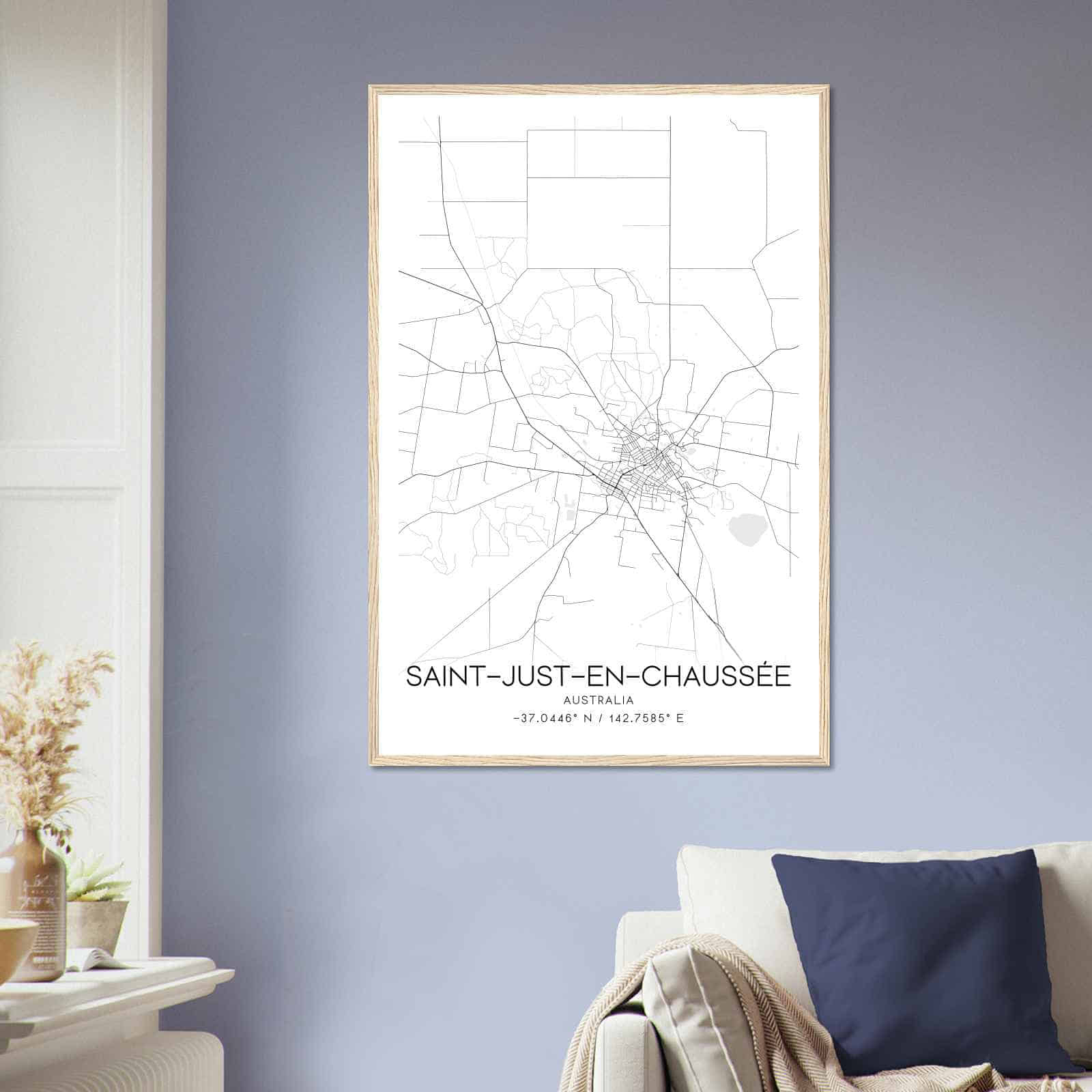 Deerfield Kansas Map Poster, Modern Home Decor Wall Art Print (Copy)