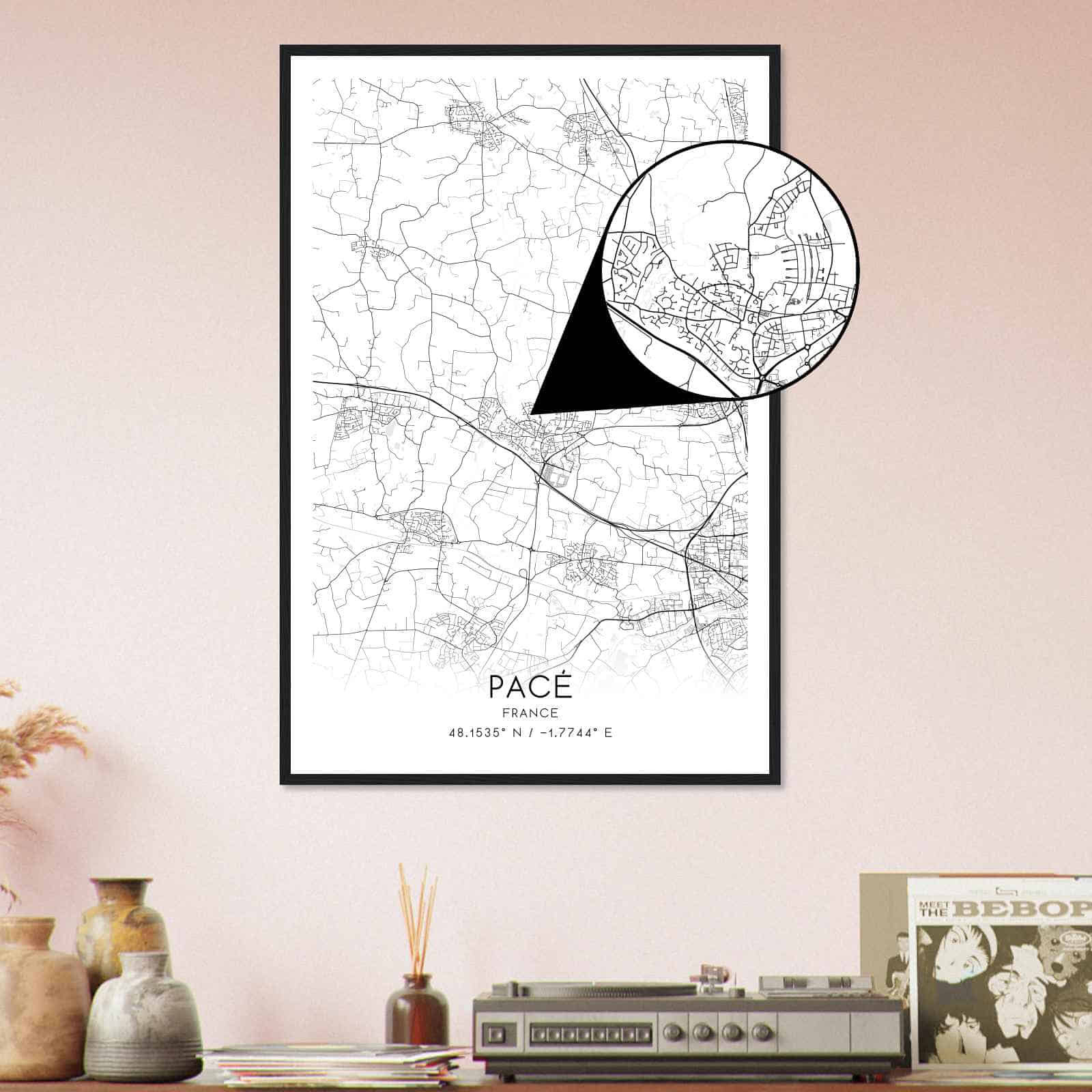 Deerfield Kansas Map Poster, Modern Home Decor Wall Art Print (Copy)