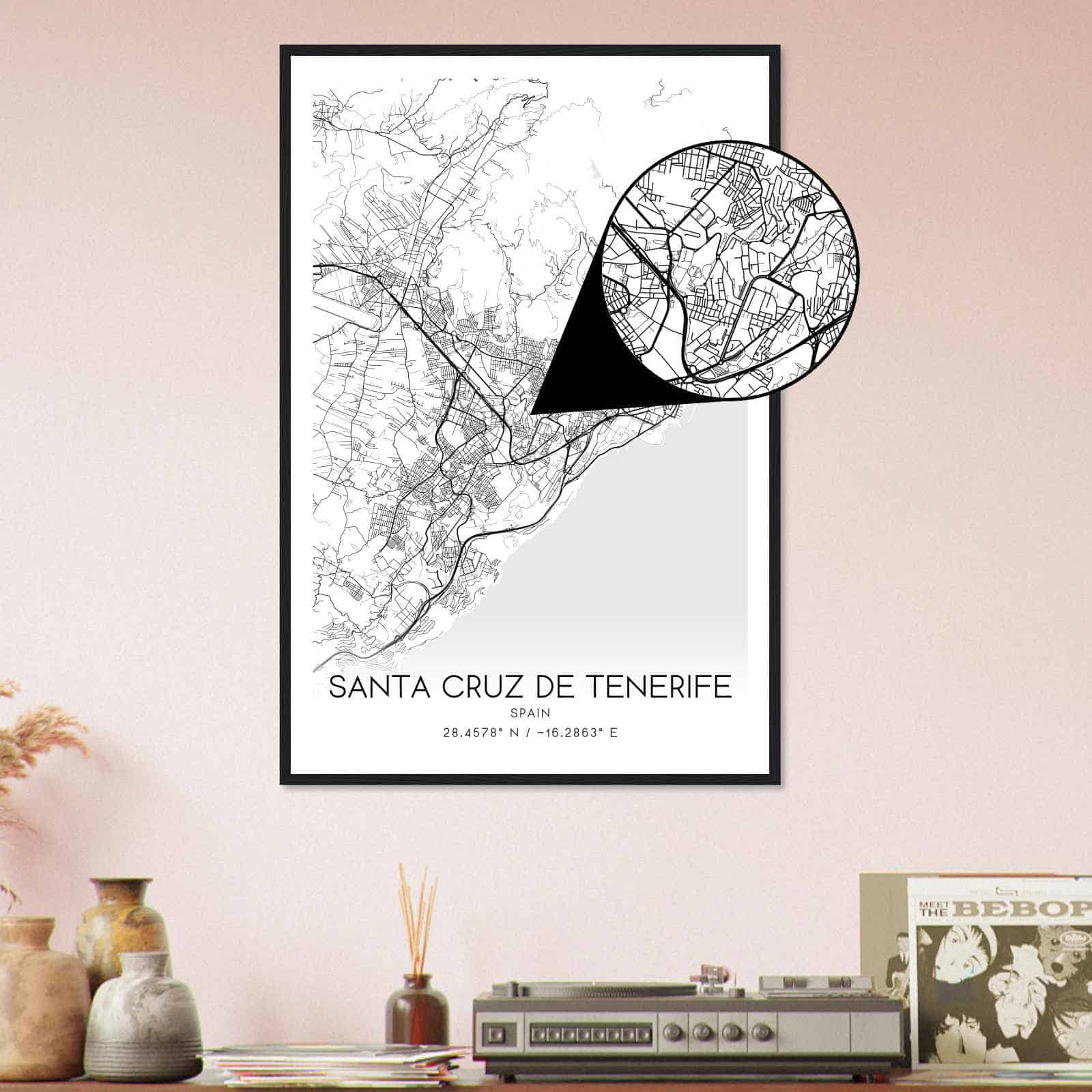 Deerfield Kansas Map Poster, Modern Home Decor Wall Art Print (Copy)