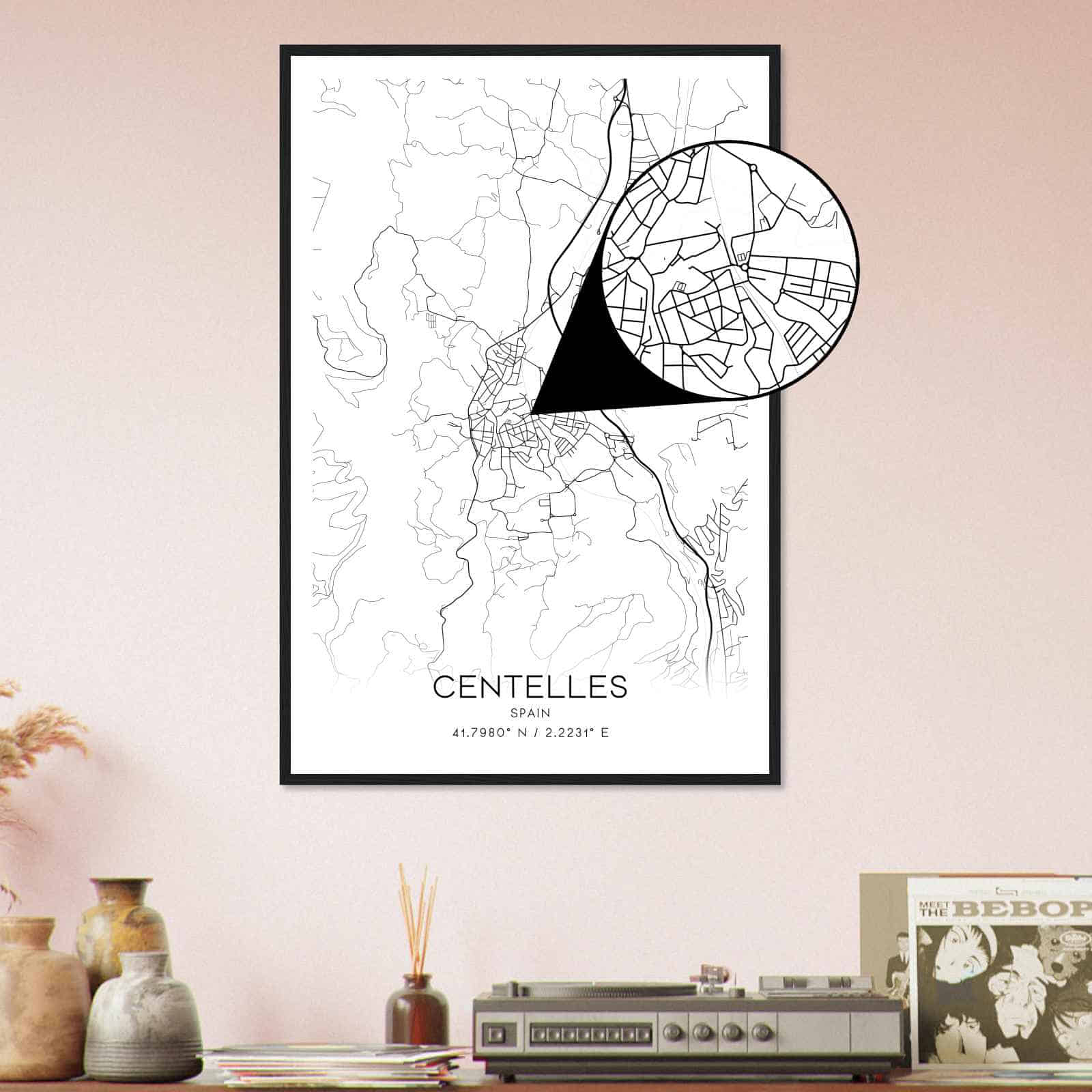 Deerfield Kansas Map Poster, Modern Home Decor Wall Art Print (Copy)