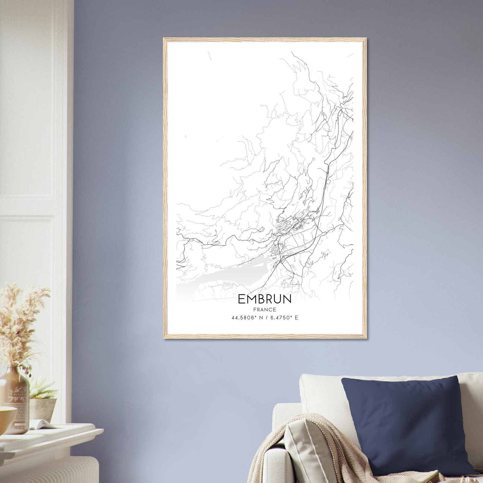 Deerfield Kansas Map Poster, Modern Home Decor Wall Art Print (Copy)