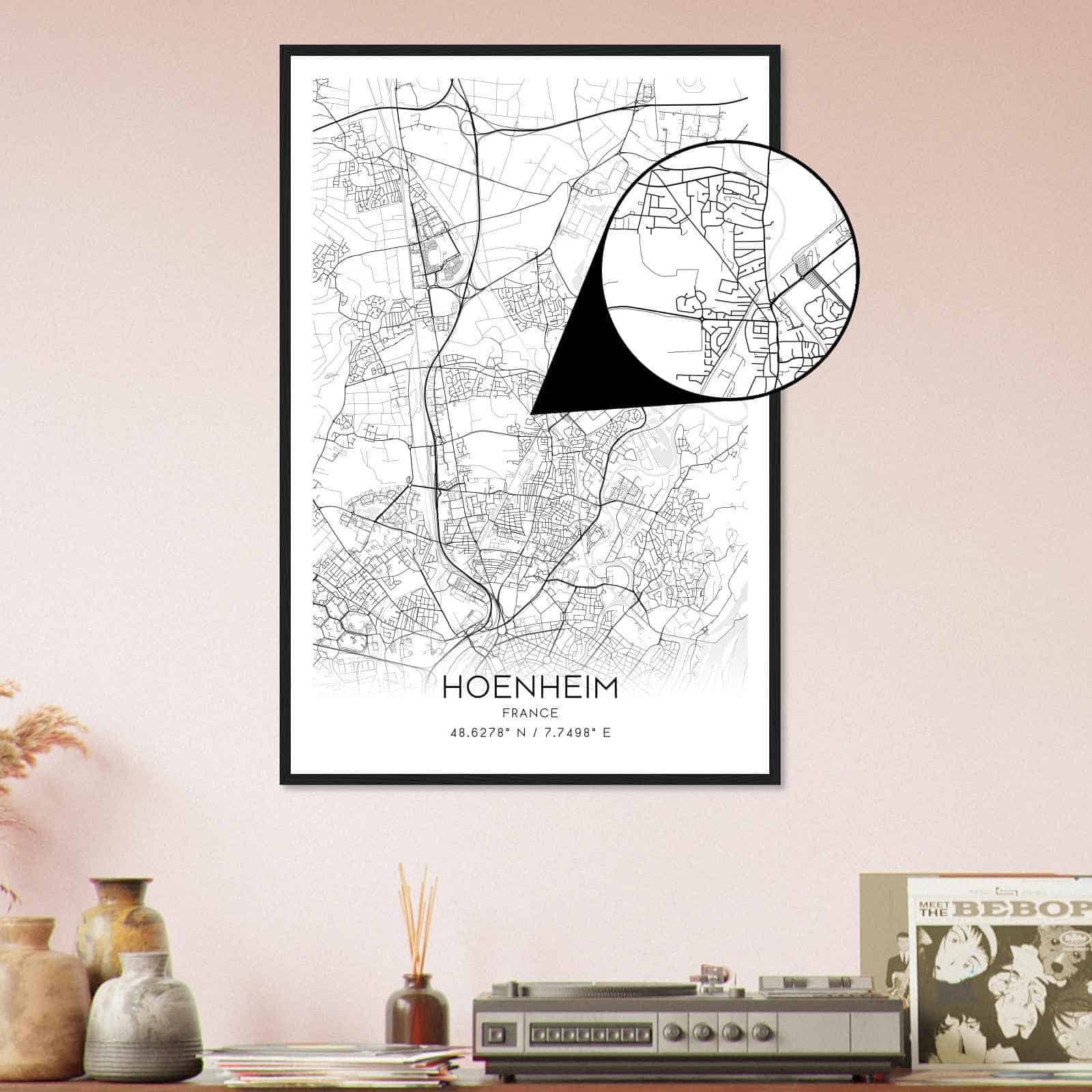 Deerfield Kansas Map Poster, Modern Home Decor Wall Art Print (Copy)