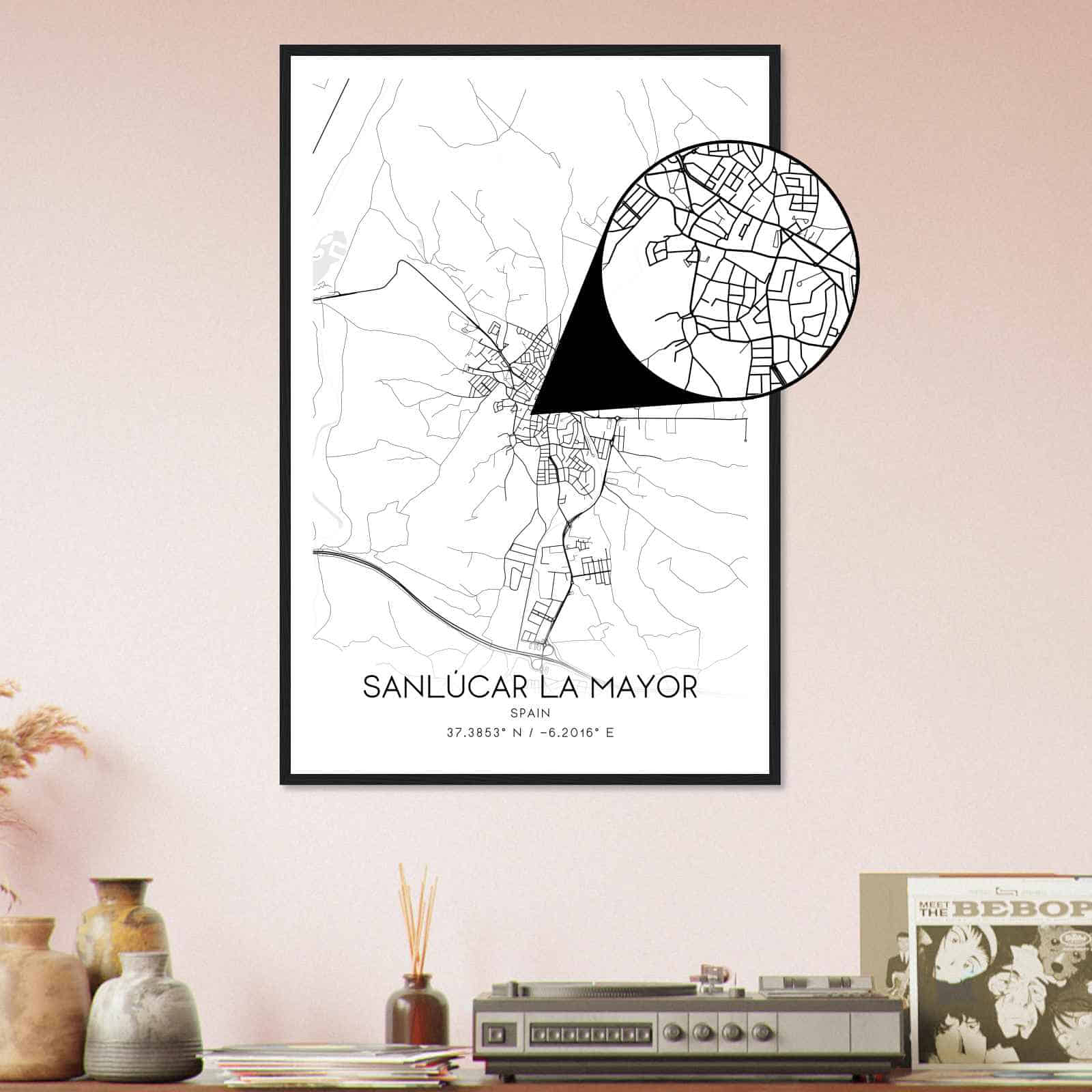 Deerfield Kansas Map Poster, Modern Home Decor Wall Art Print (Copy)