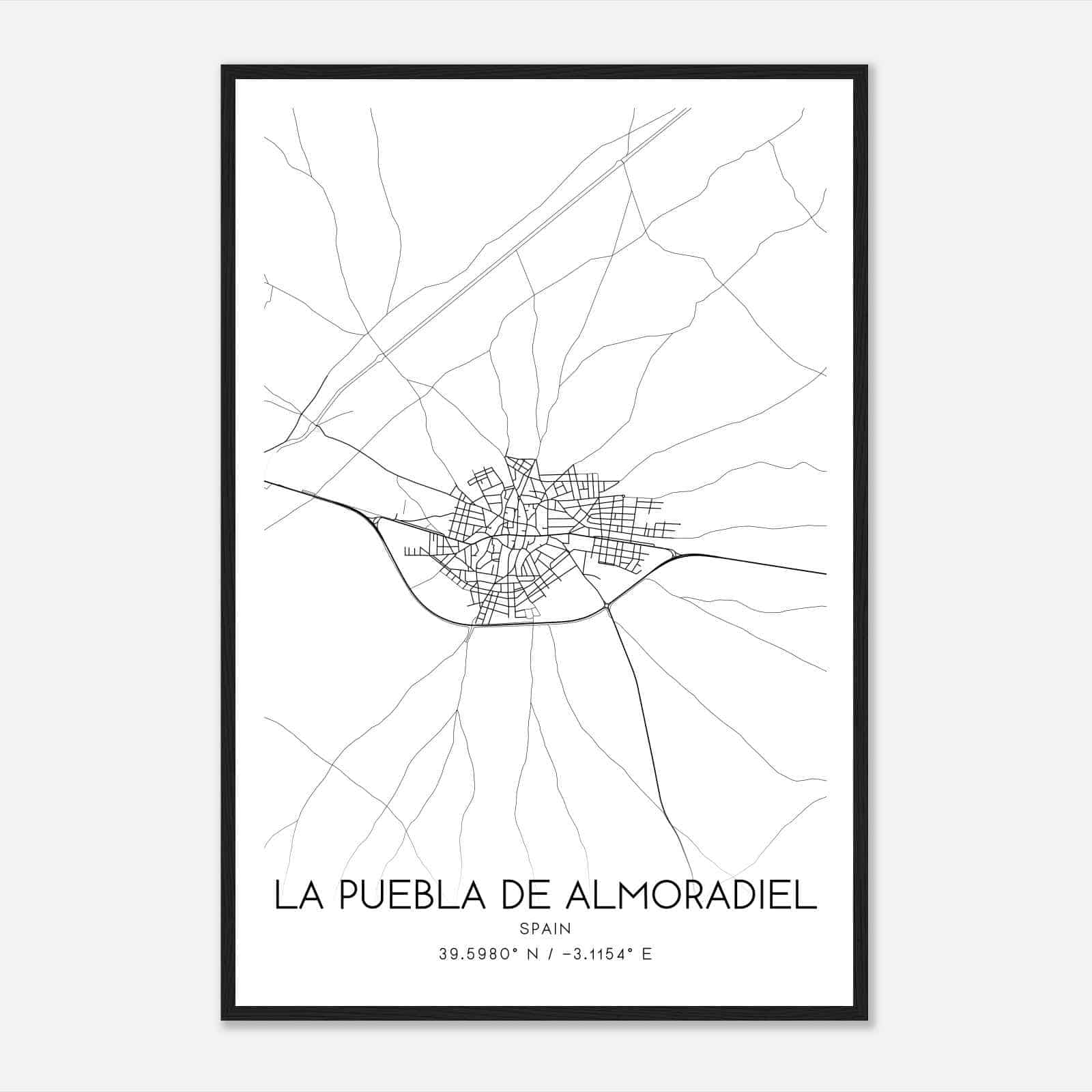 La Puebla de Almoradiel Spain Map Poster, Modern Home Decor Wall Art Print La Puebla de Almoradiel Spain Map Poster, Modern Home Decor Wall Art Print
