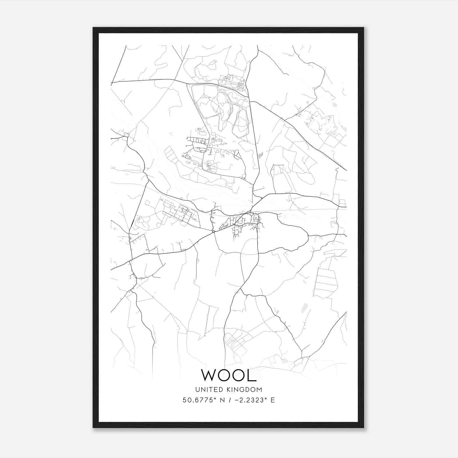 Wool United Kingdom Map Poster, Modern Home Decor Wall Art Print