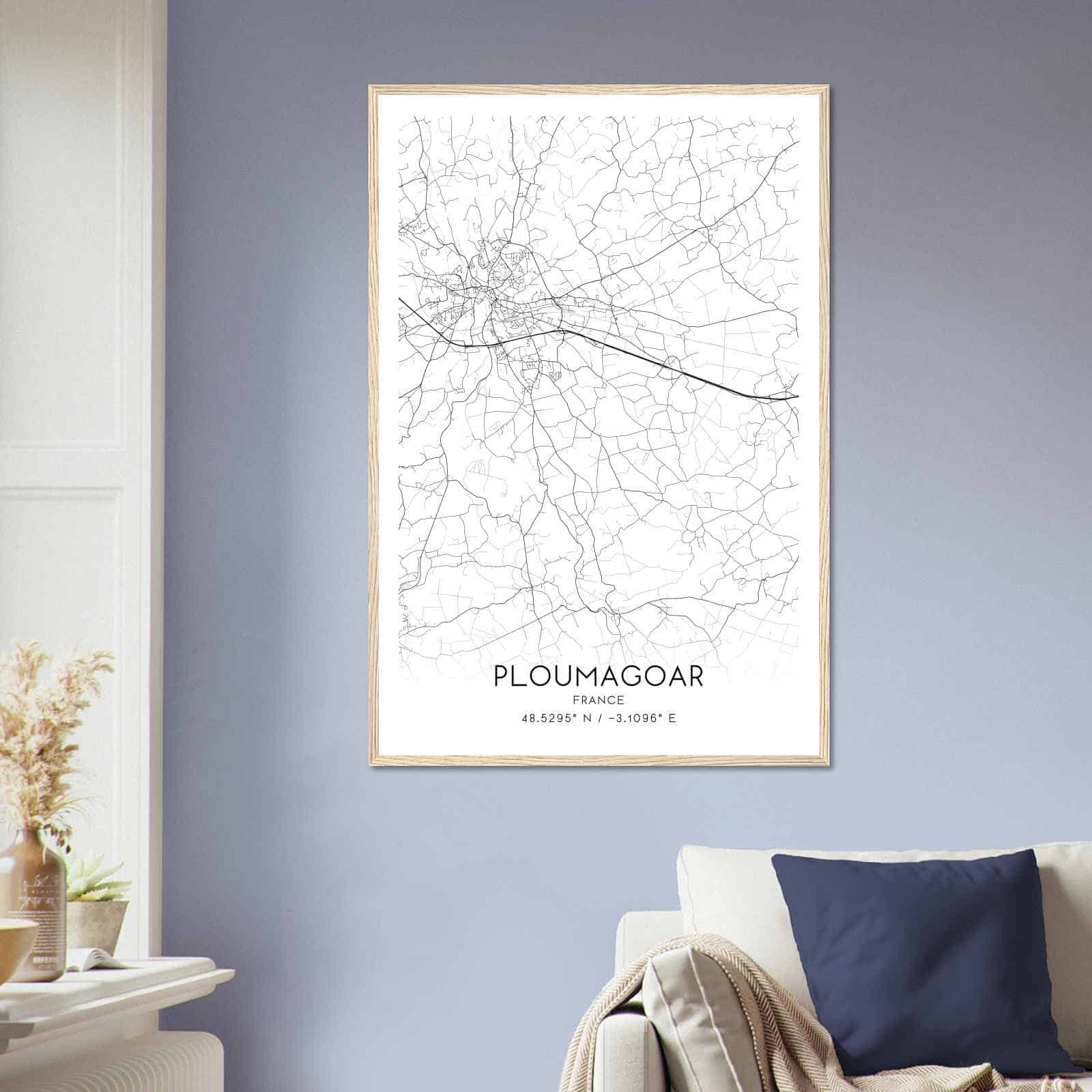 Deerfield Kansas Map Poster, Modern Home Decor Wall Art Print (Copy)