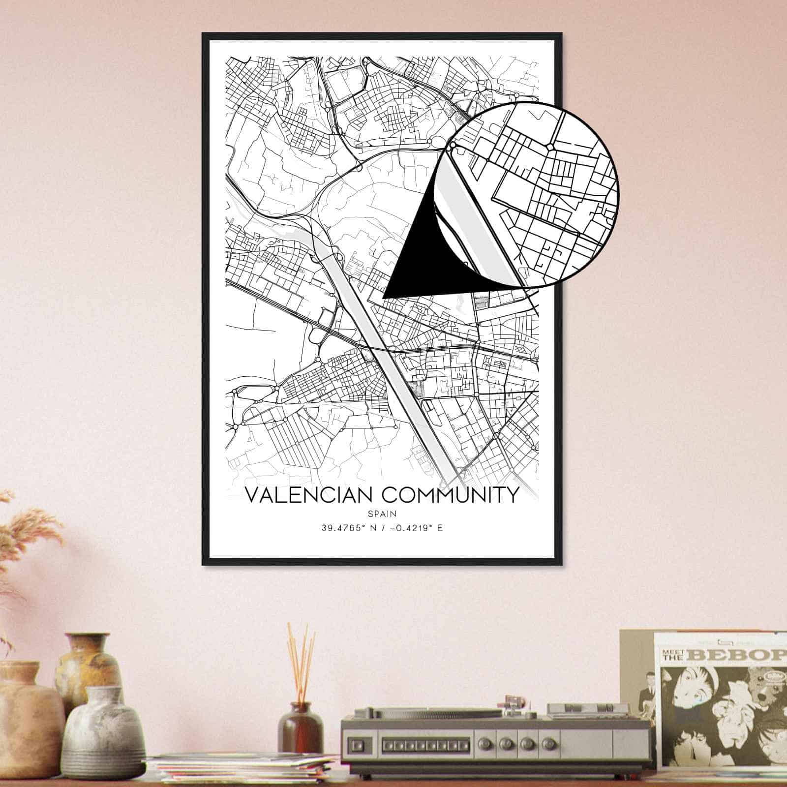 Deerfield Kansas Map Poster, Modern Home Decor Wall Art Print (Copy)