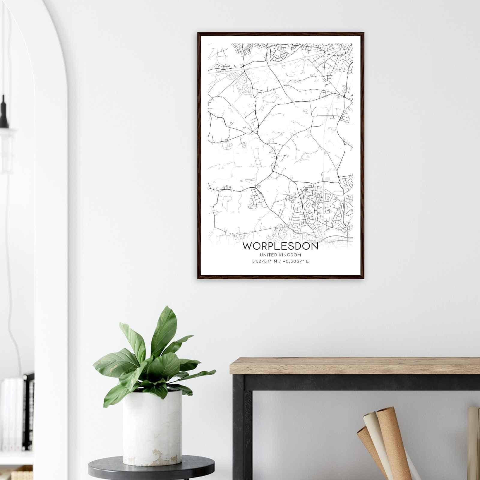 Deerfield Kansas Map Poster, Modern Home Decor Wall Art Print (Copy)