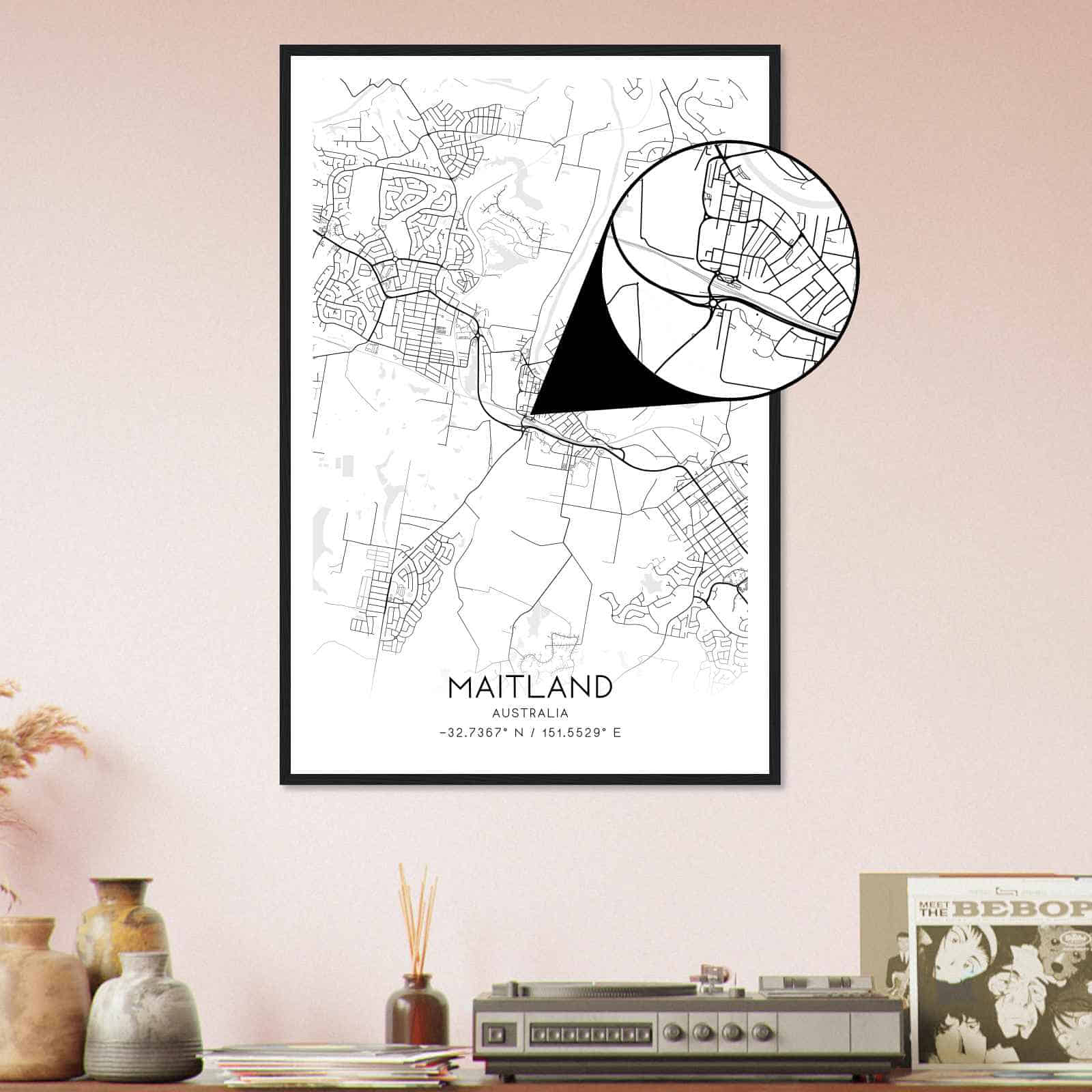 Deerfield Kansas Map Poster, Modern Home Decor Wall Art Print (Copy)