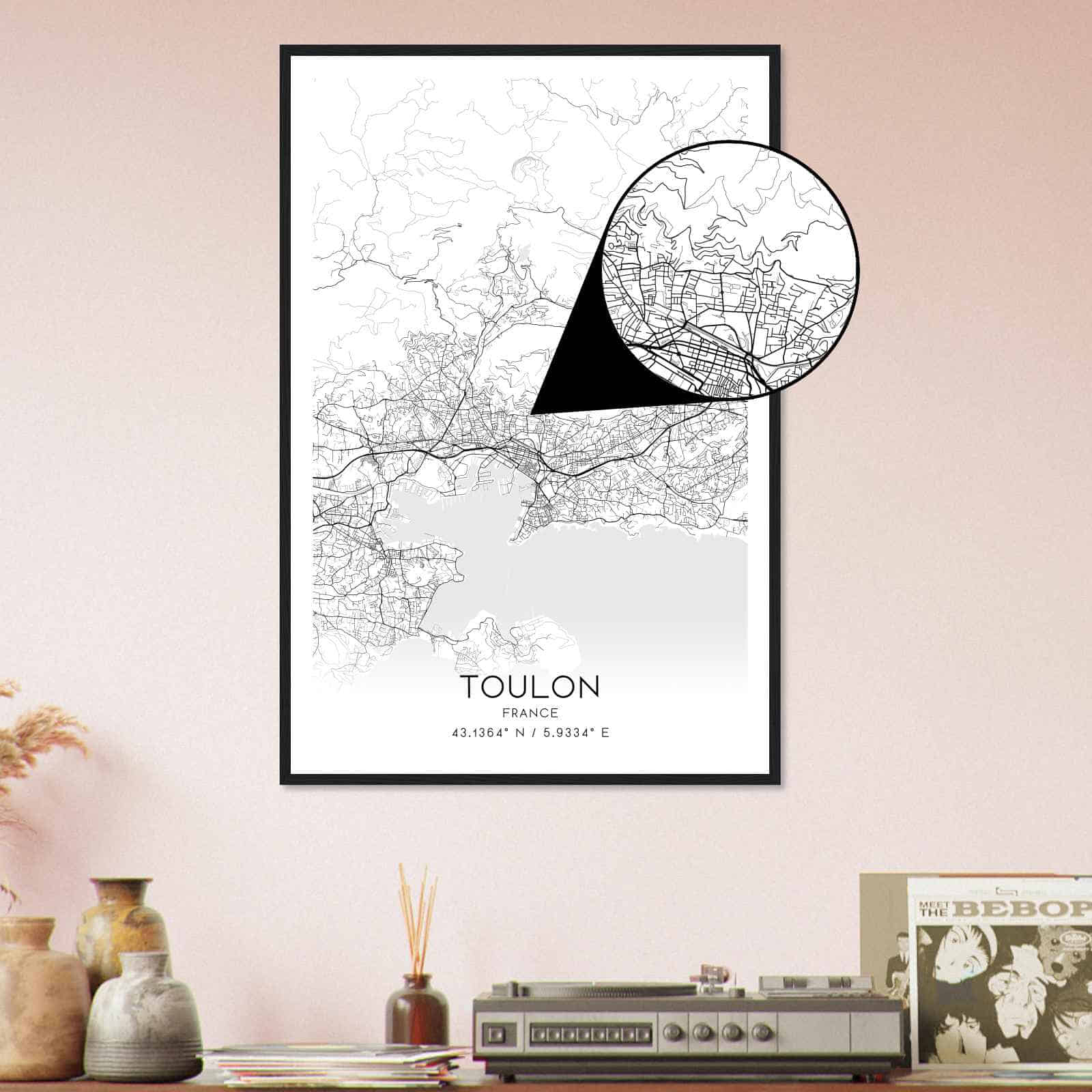 Deerfield Kansas Map Poster, Modern Home Decor Wall Art Print (Copy)