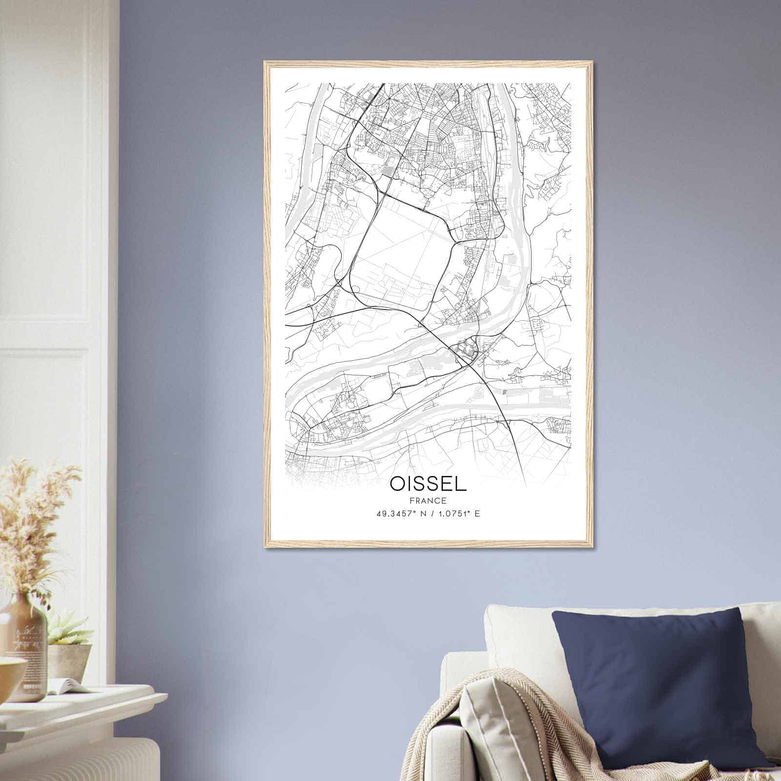 Deerfield Kansas Map Poster, Modern Home Decor Wall Art Print (Copy)