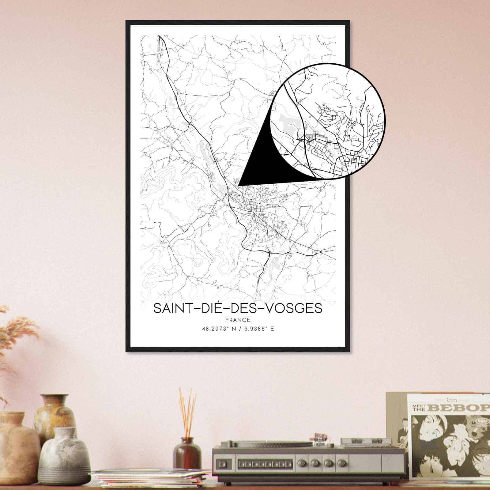 Deerfield Kansas Map Poster, Modern Home Decor Wall Art Print (Copy)