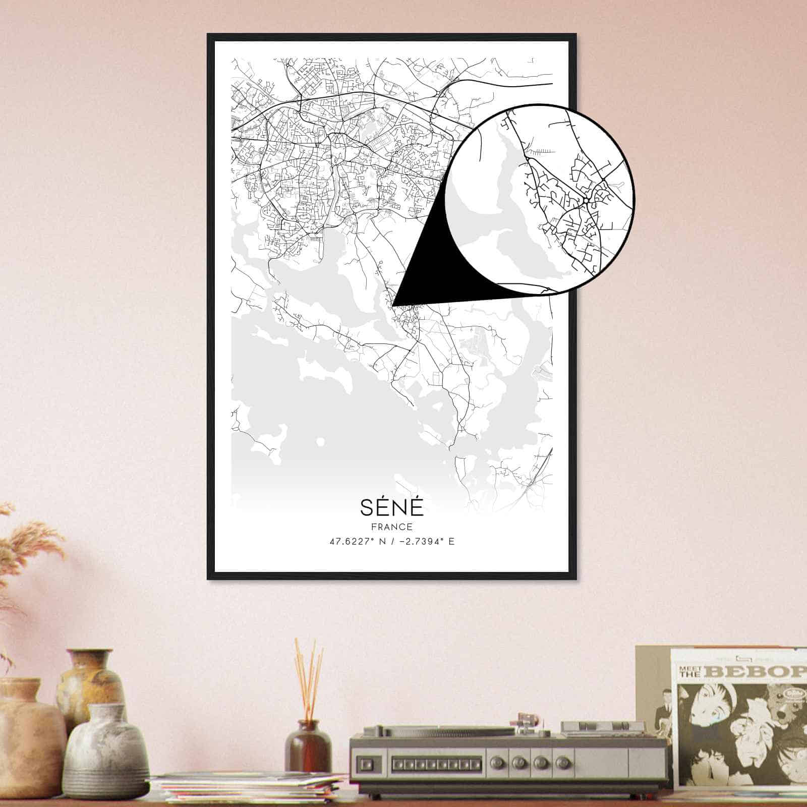 Deerfield Kansas Map Poster, Modern Home Decor Wall Art Print (Copy)